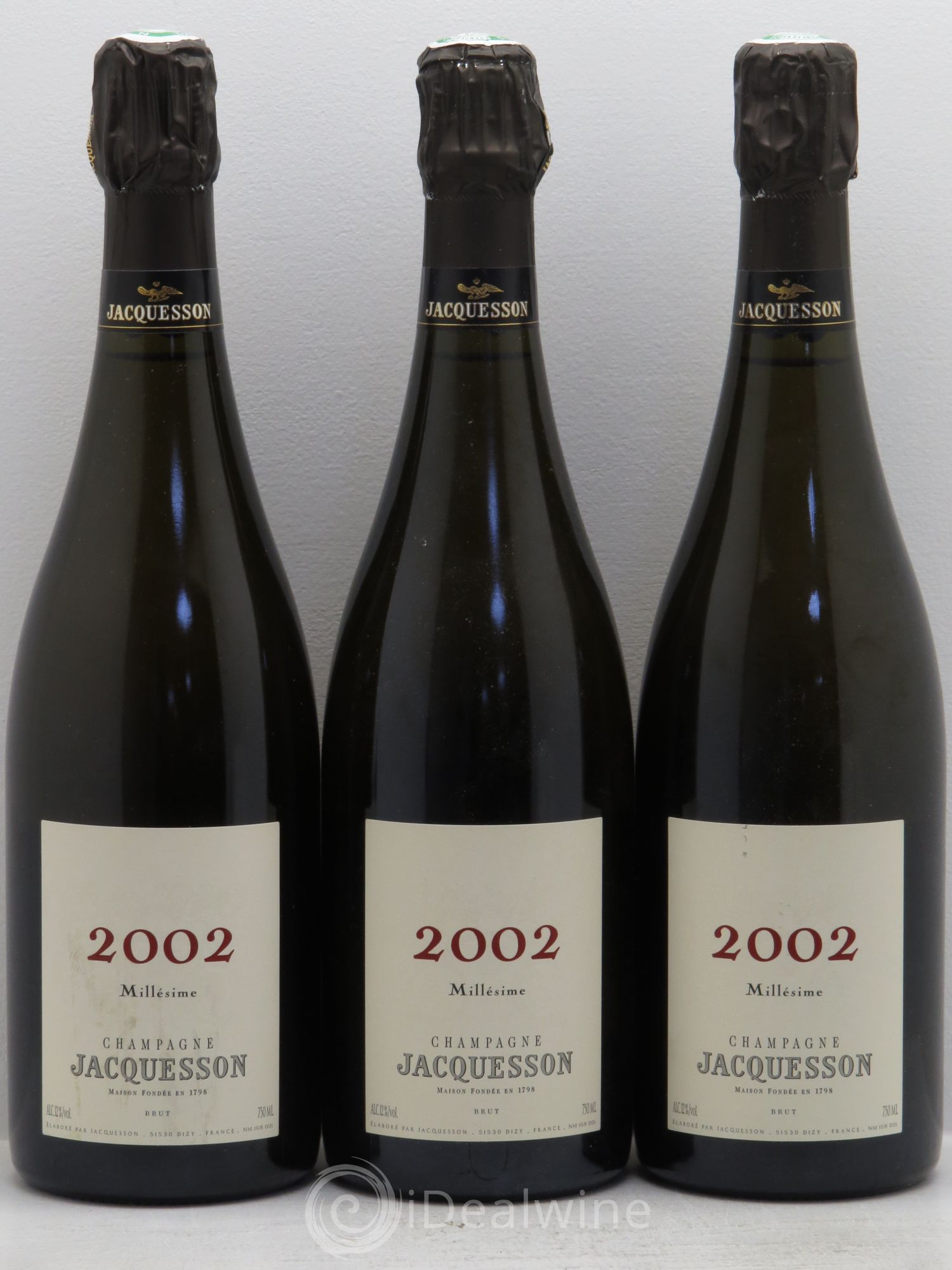 Millésimé Jacquesson Vintage Dizy 2002 - Posten von 3 Flaschen - 0