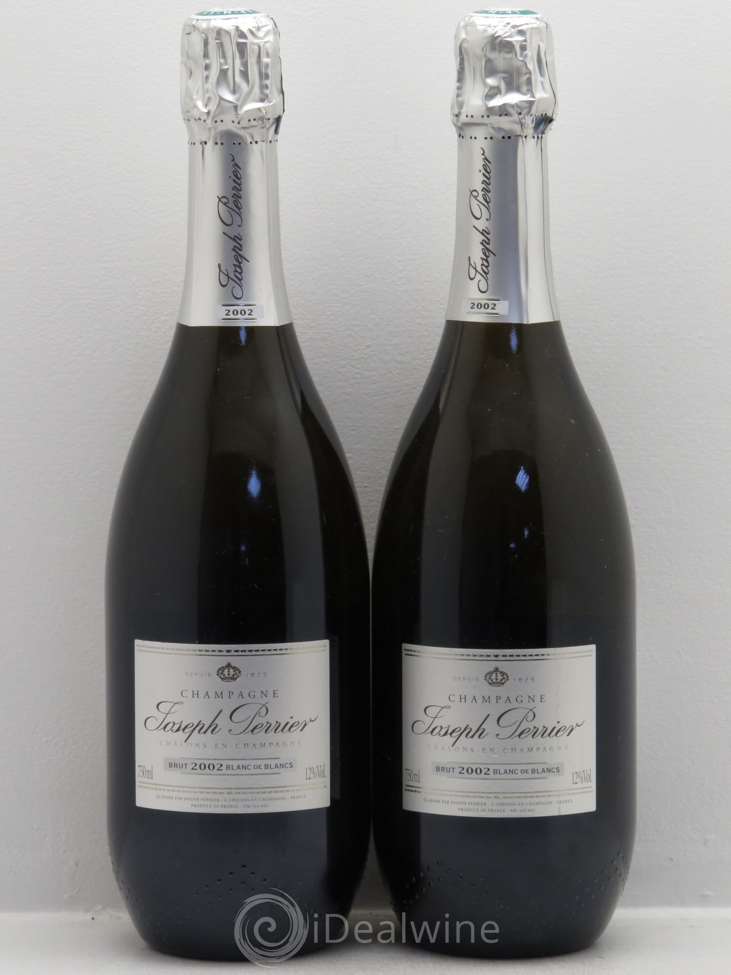 Champagne Joseph Perrier - Cuvée Blanc de blancs - Chalons en champagne 2002 - Posten von 2 Flaschen - 0