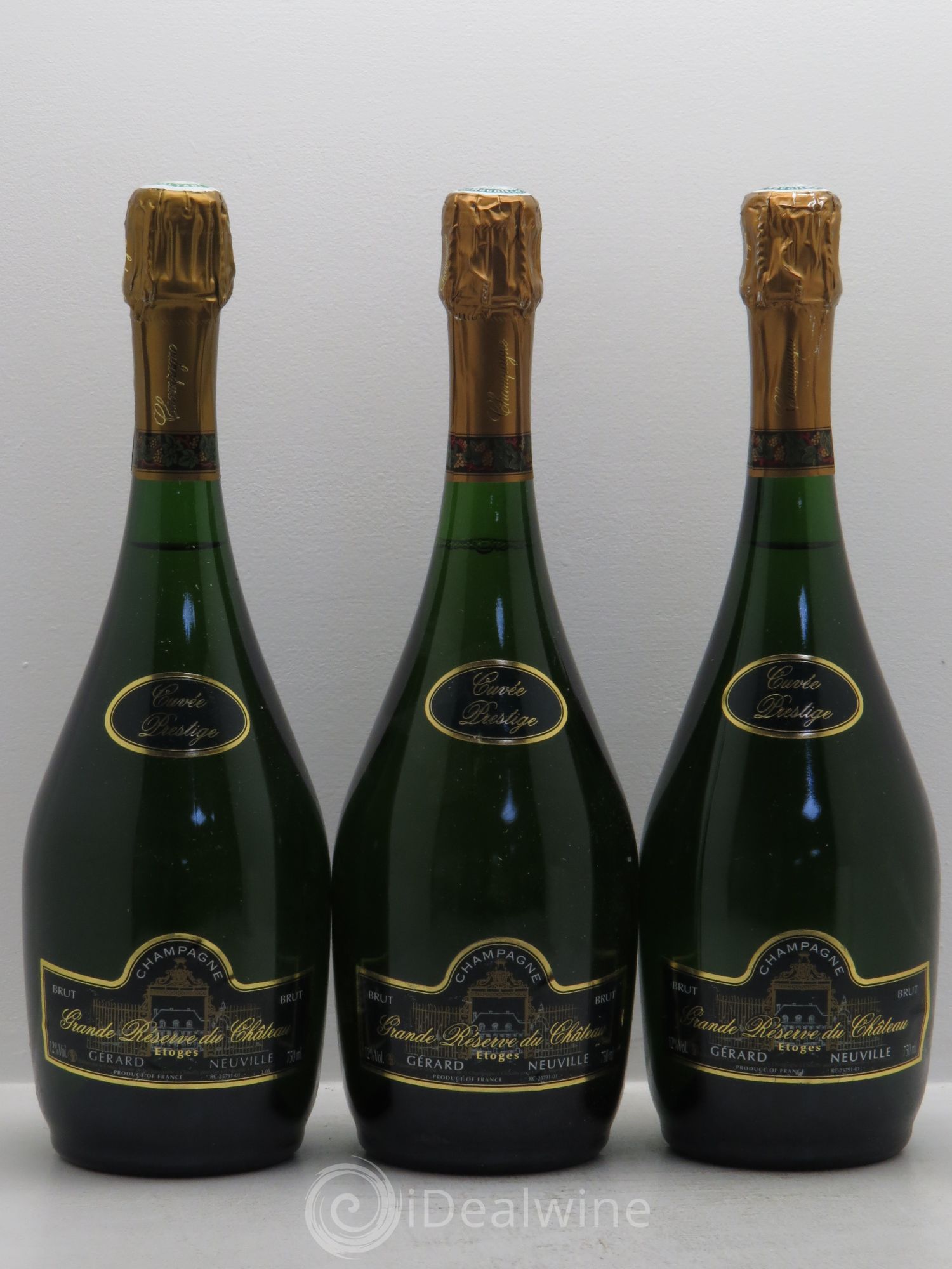 Champagne Gérard Neuville - Cuvée Prestige élaboré par Nicolas Feuillate - Chouilly - Posten von 3 Flaschen - 0