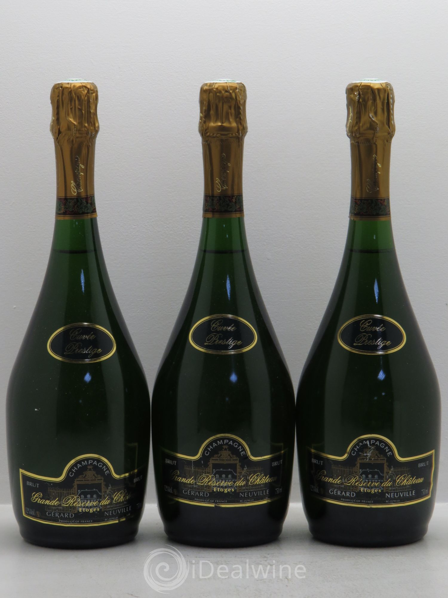Champagne Gérard Neuville - Cuvée Prestige élaboré par Nicolas Feuillate - Chouilly - Posten von 3 Flaschen - 0