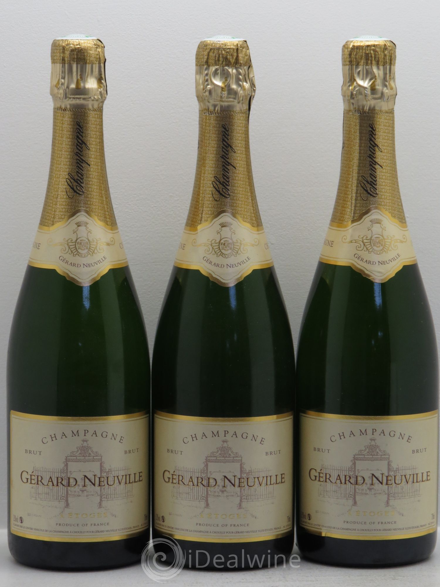 Champagne Gérard Neuville - élaboré par Nicolas Feuillate - Chouilly - Posten von 3 Flaschen - 0