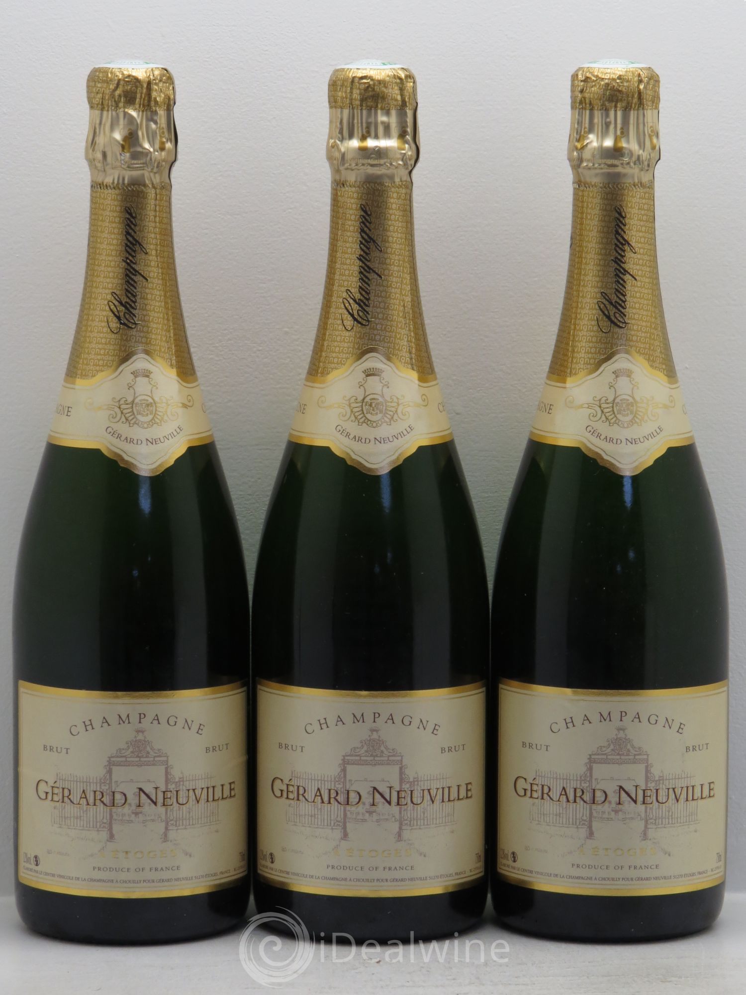 Champagne Gérard Neuville - élaboré par Nicolas Feuillate - Chouilly - Posten von 3 Flaschen - 0