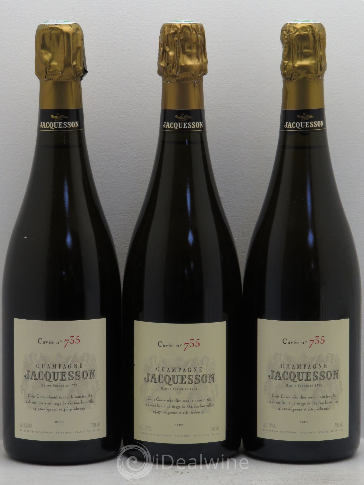 Cuvée 735 Jacquesson Dizy - Lot de 3 bouteilles - 0