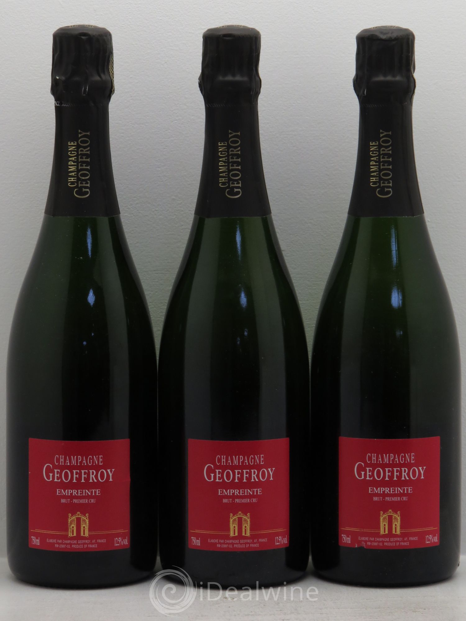 Champagne R.Geoffroy -Empreinte -Ay - Lot de 3 bouteilles - 0
