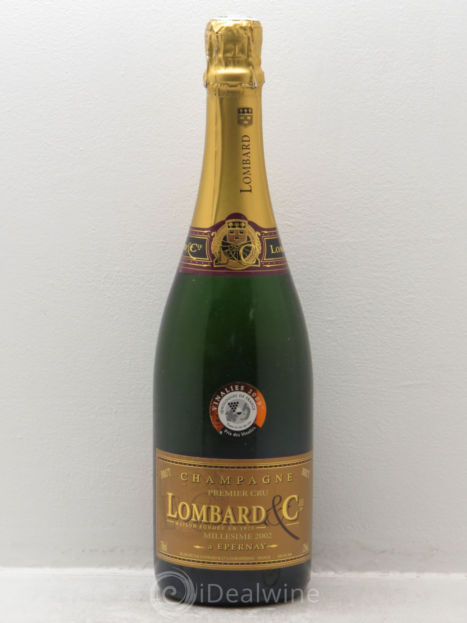 Champagne Lombart Collection Epernay (sans prix de réserve) 2002 - Posten von 1 Flasche - 0