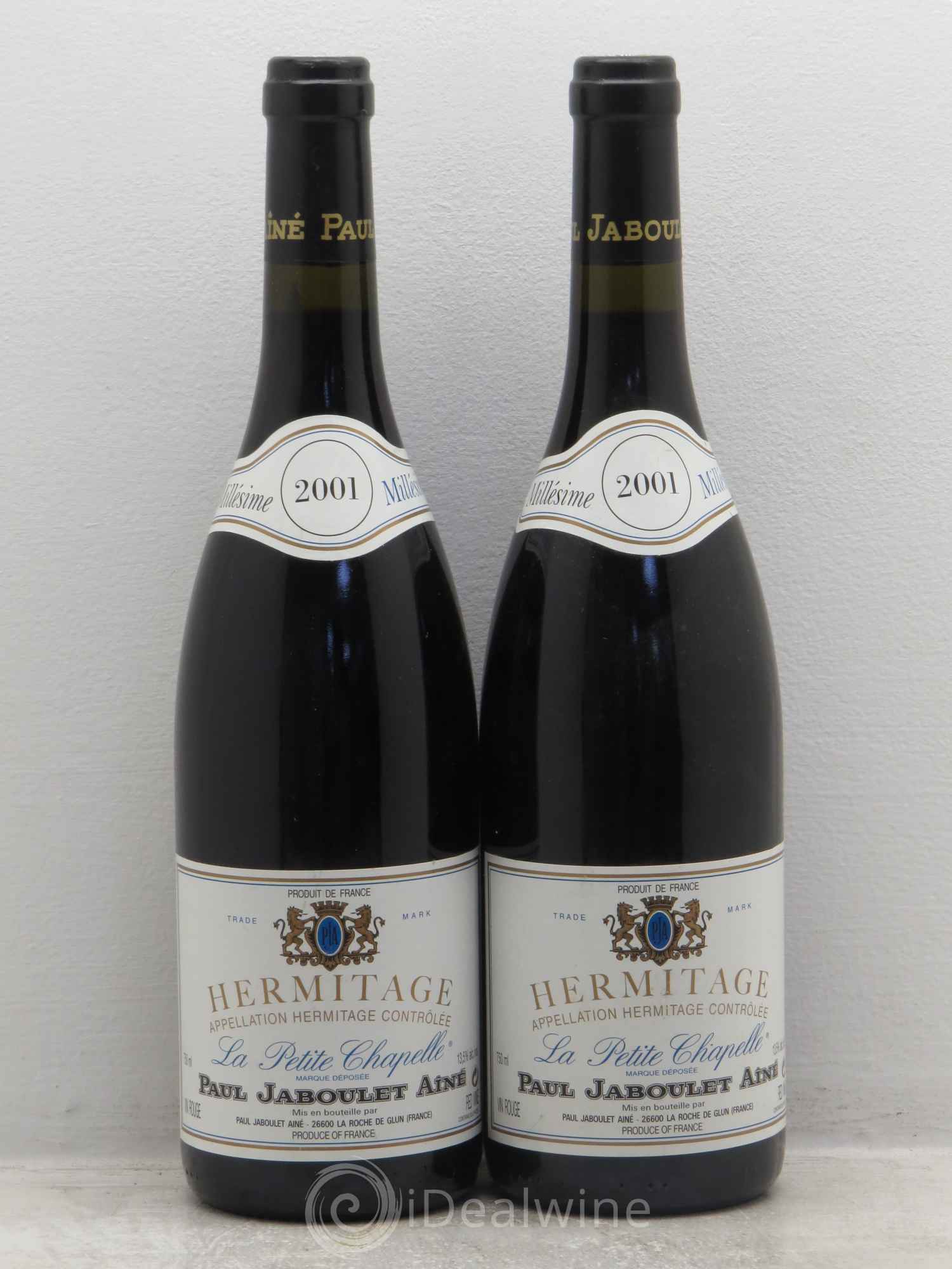 Hermitage La Petite Chapelle Paul Jaboulet Ainé 2001 - Lot de 2 bouteilles - 0