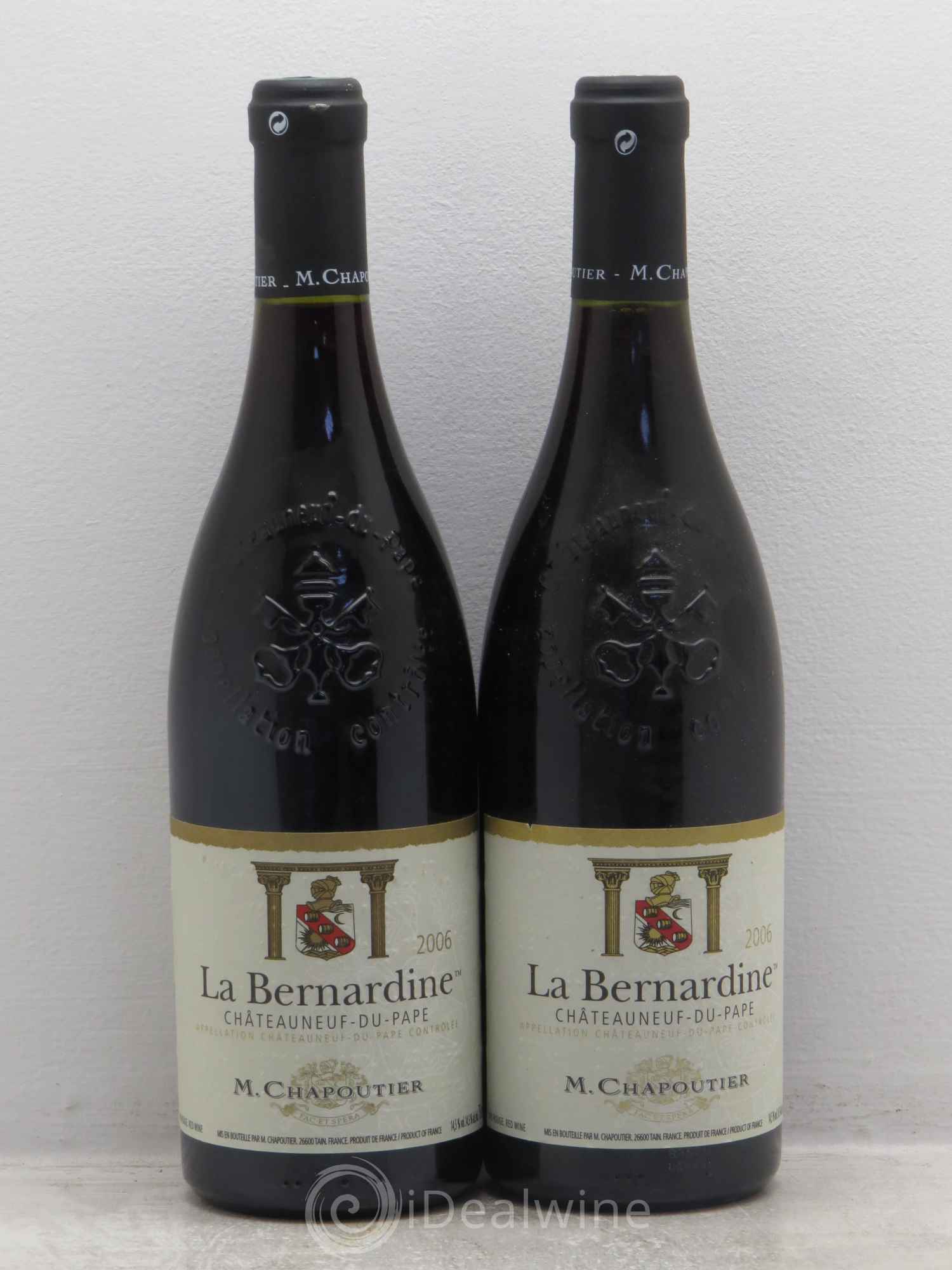 Châteauneuf-du-Pape La Bernardine Chapoutier 2006 - Lot de 2 bouteilles - 0