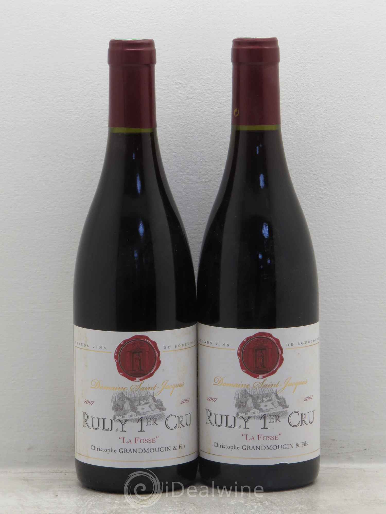 Rully 1er Cru domaine grandmougin 2007 - Lot de 2 bouteilles - 0