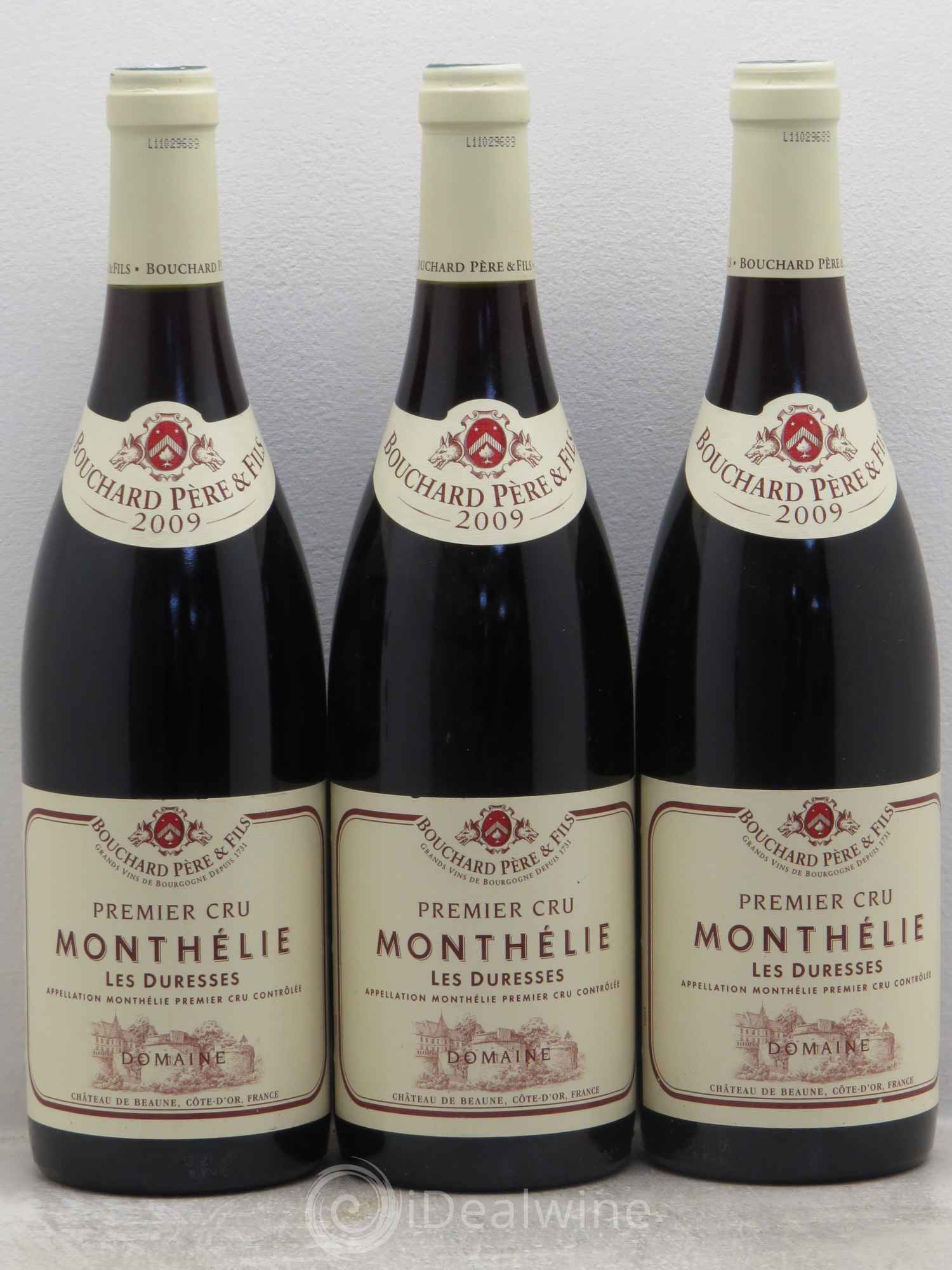 Monthélie 1er Cru bouchard 2009 - Lot de 3 bouteilles - 0