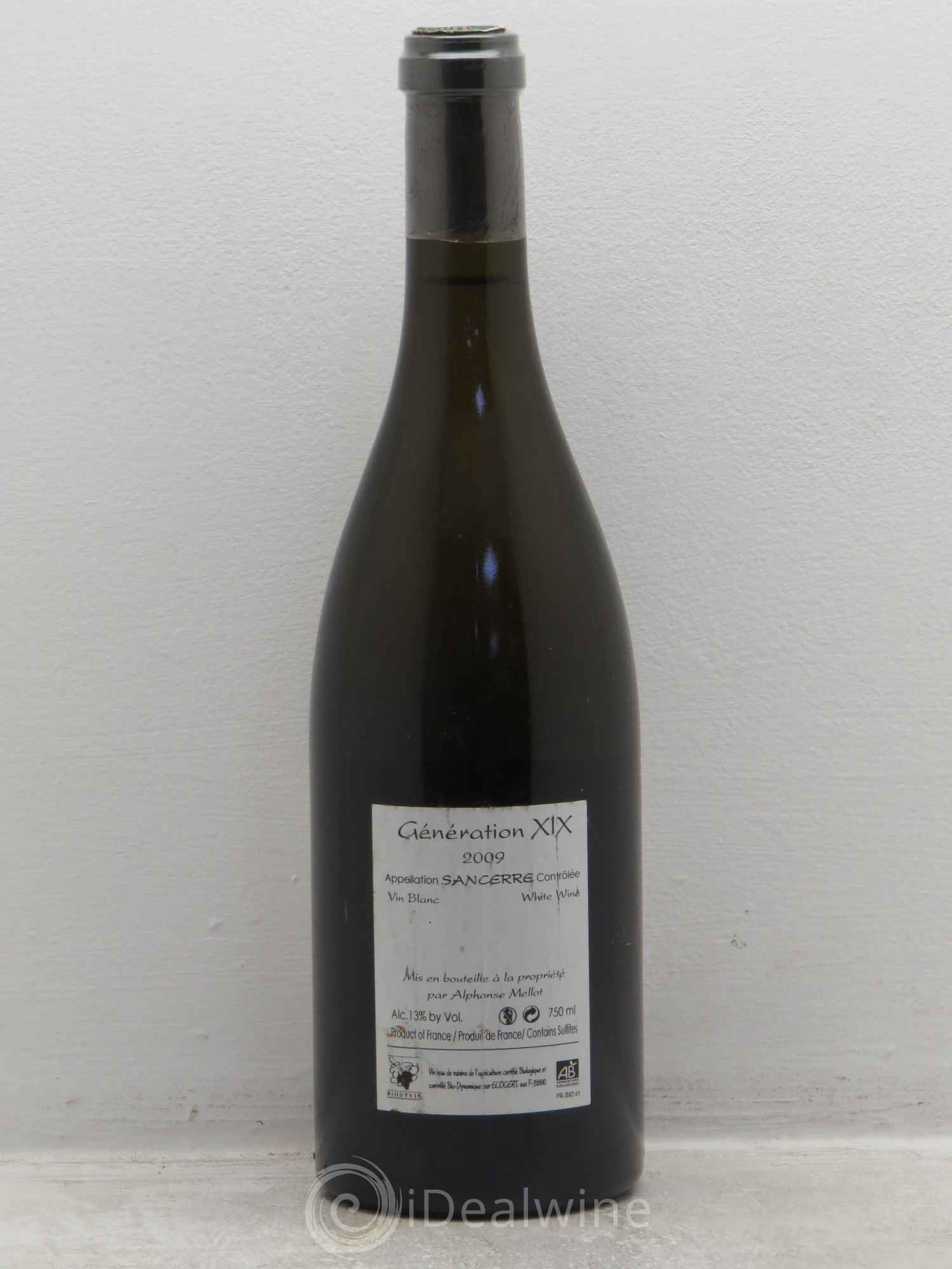 Sancerre Génération XIX Alphonse Mellot 2009 - Lot de 1 bouteille - 1