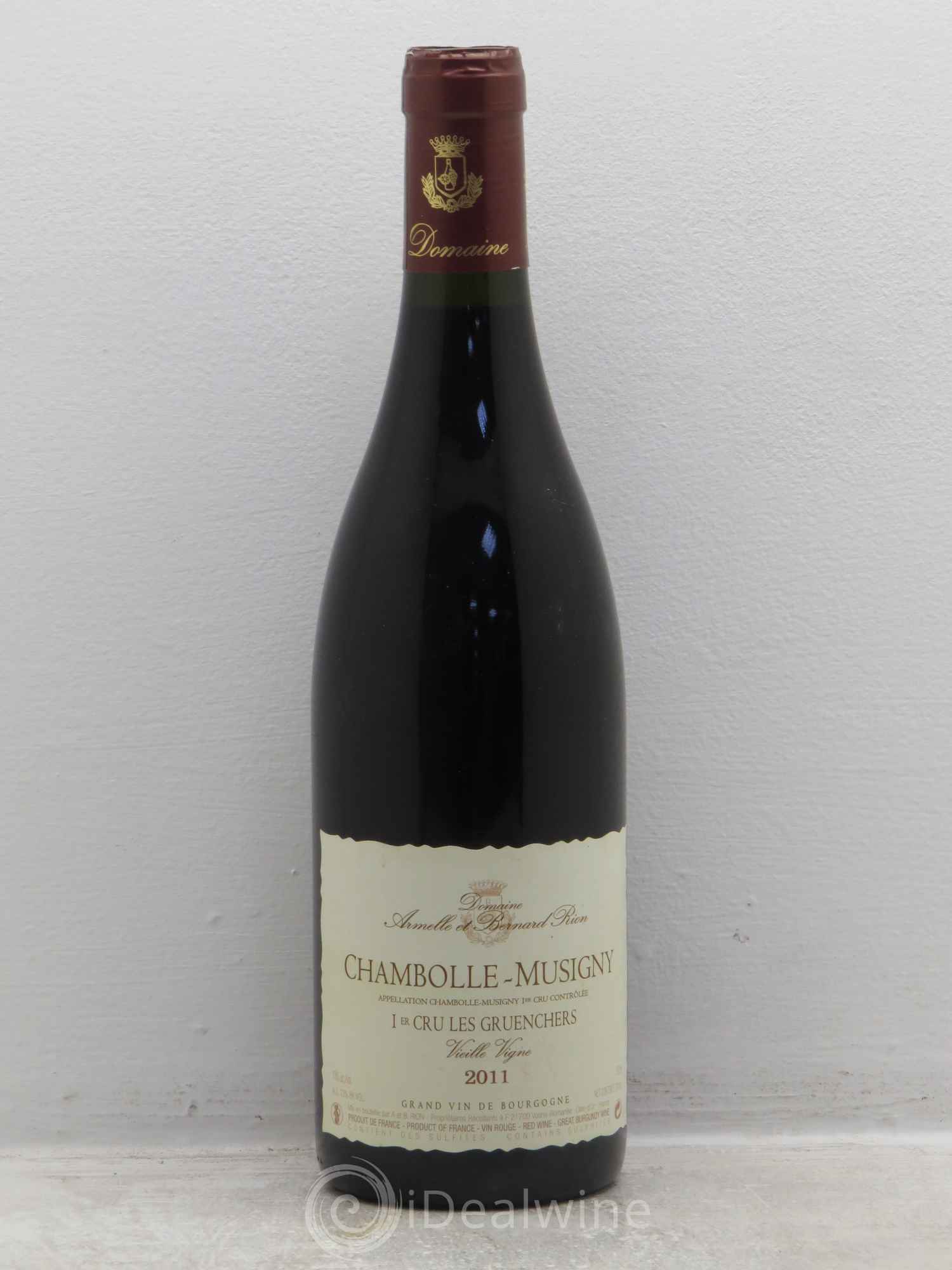 Chambolle-Musigny 1er Cru Gruenchers Vieilles Vignes Bernard Rion 2010 - Posten von 1 Flasche - 0