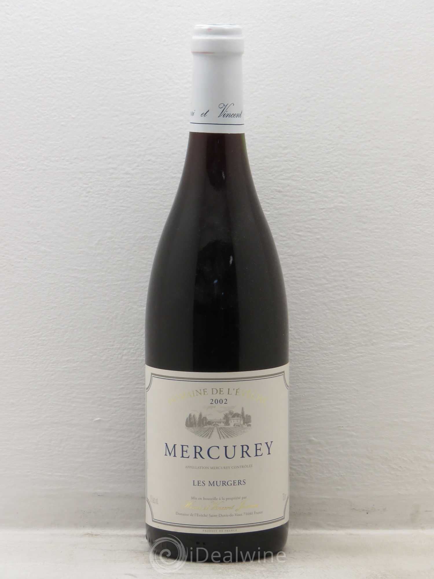 Mercurey Domaine de l'Eveché Les Murgers Vincent Joussier (sans prix de réserve) 2002 - Posten von 1 Flasche - 0