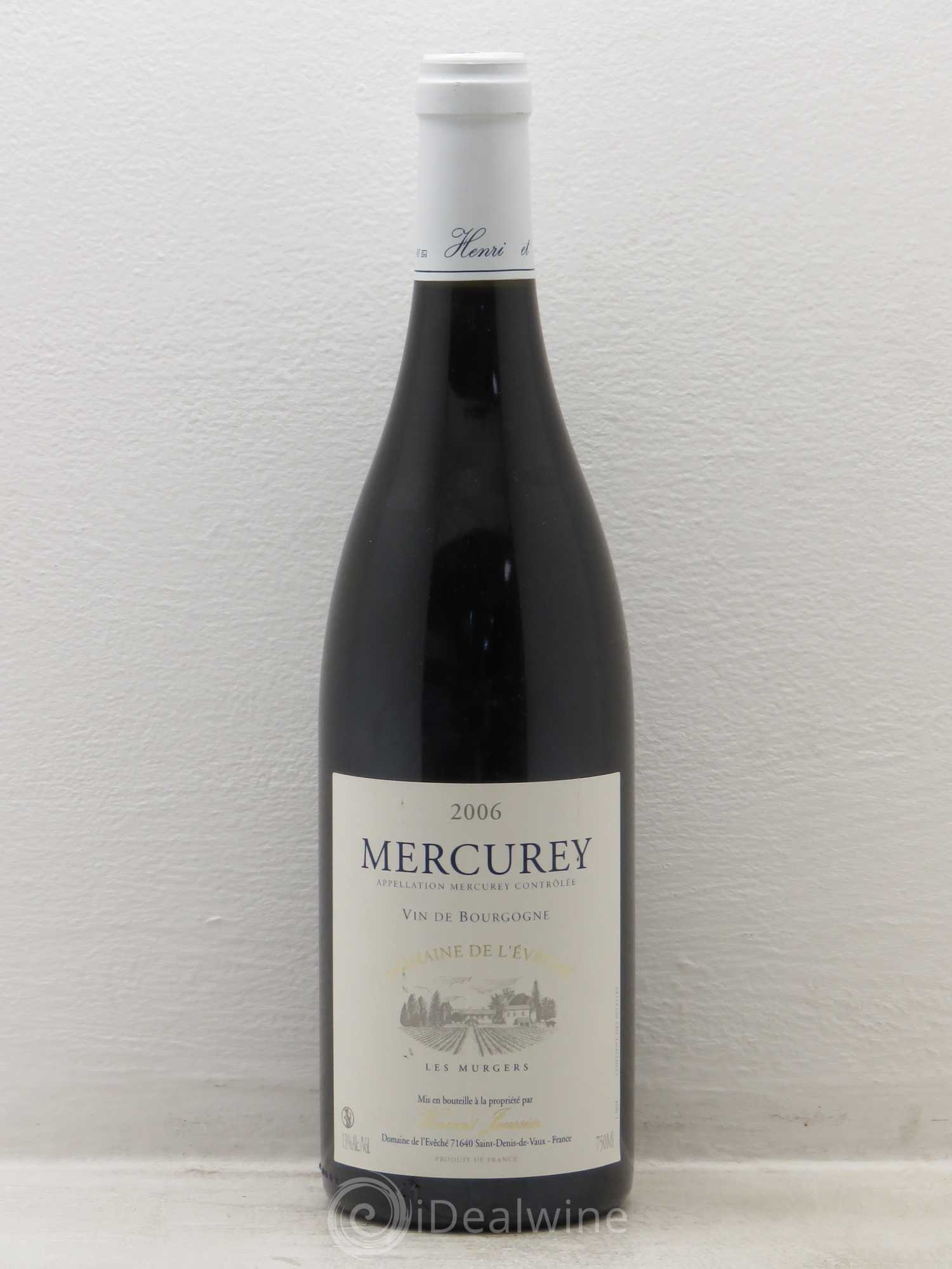 Mercurey Domaine de l'Eveché Les Murgers Vincent Joussier (sans prix de réserve) 2006 - Posten von 1 Flasche - 0
