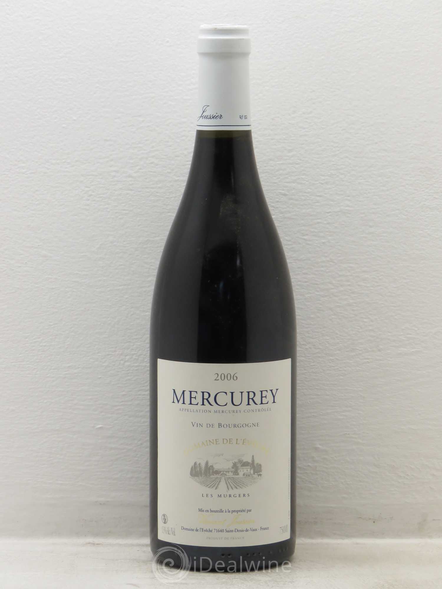 Mercurey Domaine de l'Eveché Les Murgers Vincent Joussier 2006 - Posten von 1 Flasche - 0
