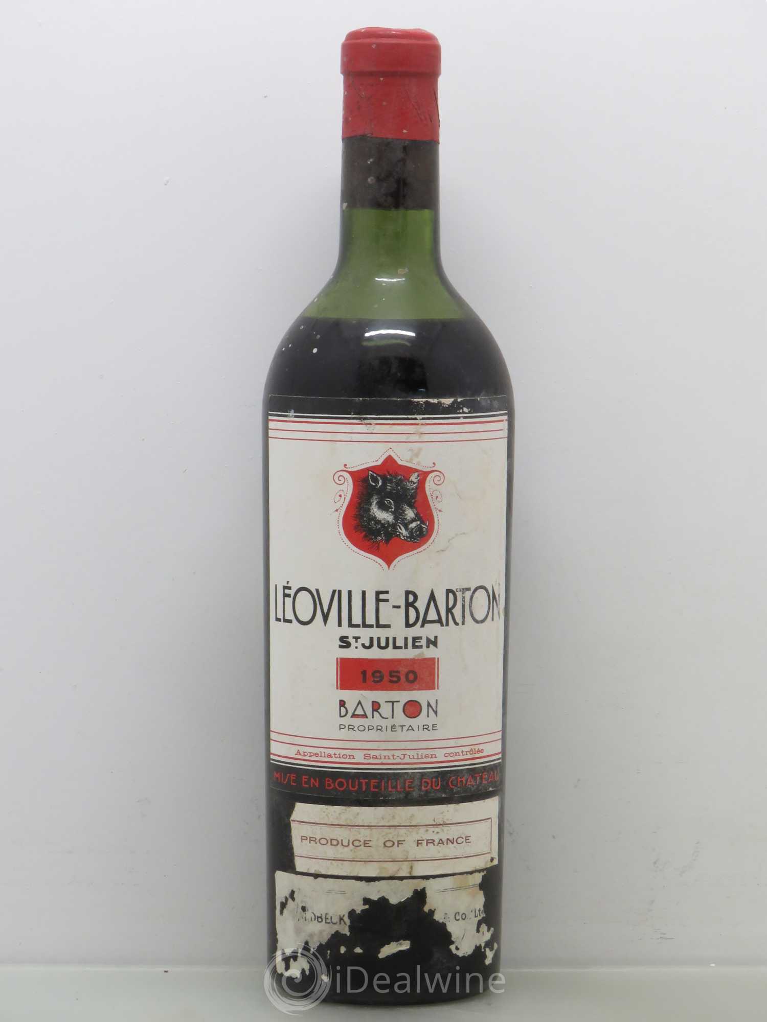 Château Léoville Barton 2ème Grand Cru Classé 1950 - Lot de 1 bouteille - 0