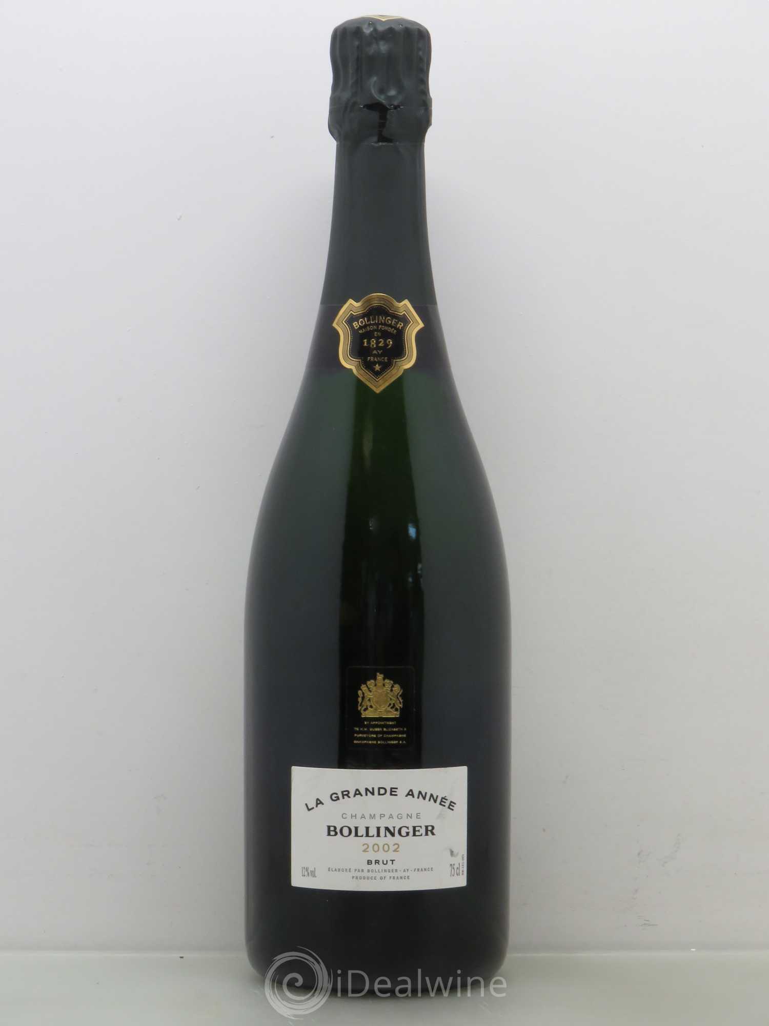La Grande Année Brut Bollinger 2002 - Lot de 1 bouteille - 0