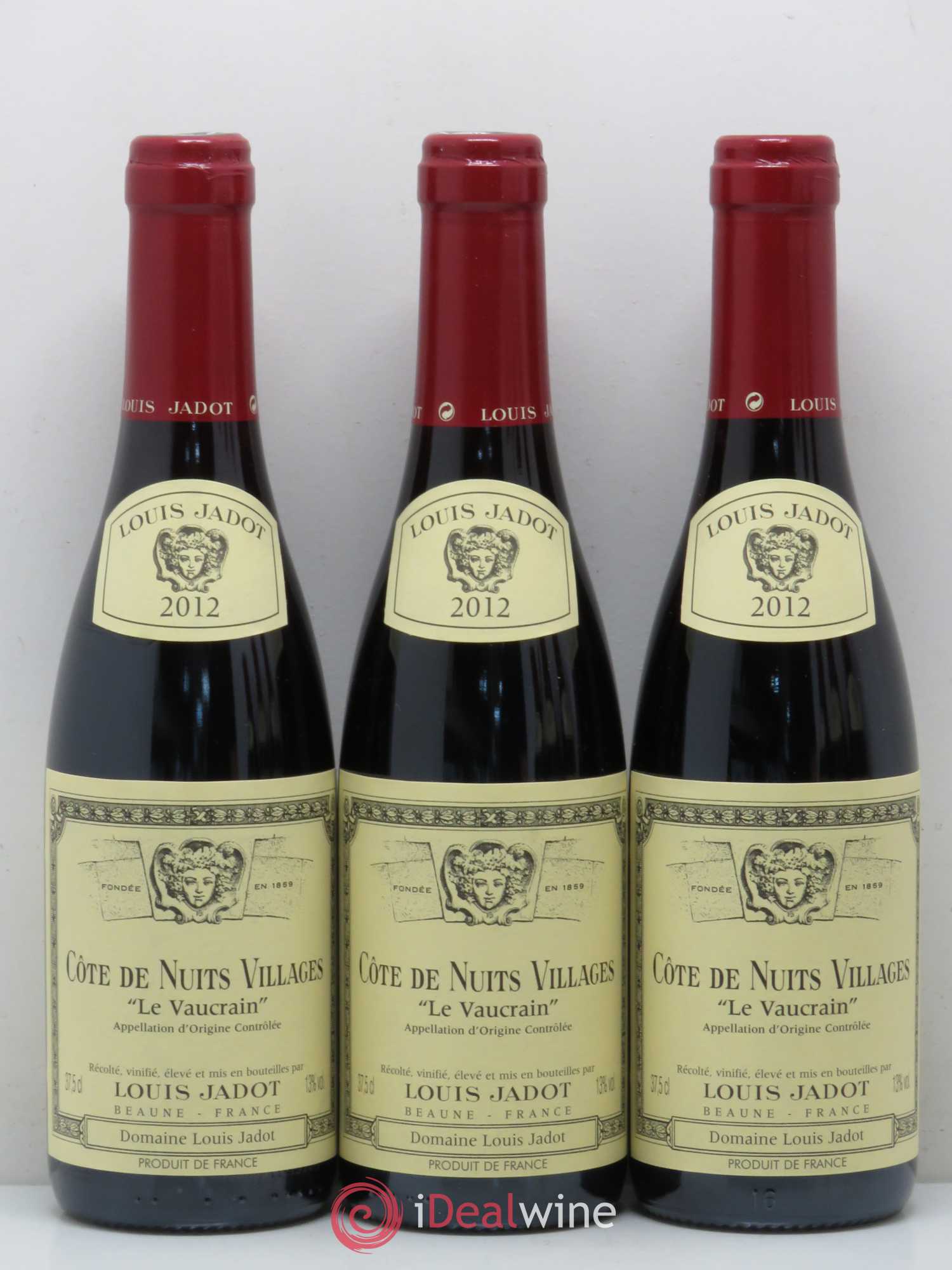 Côte de Nuits-Villages Le Vaucrain Louis Jadot 2012 - Lot of 12 half-bottles - 2