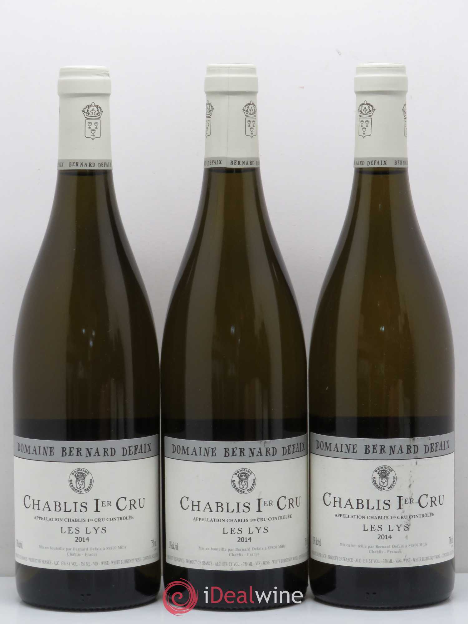 Chablis 1er Cru Les Lys B. Defaix 2014 - Posten von 6 Flaschen - 2