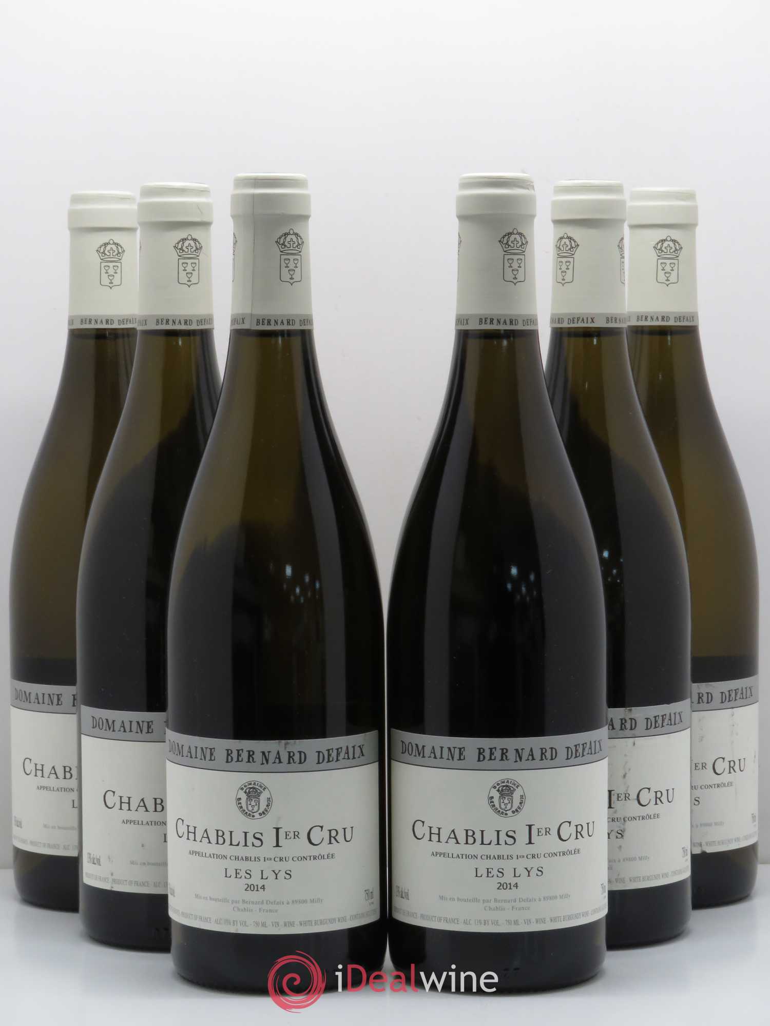 Chablis 1er Cru Les Lys B. Defaix 2014 - Posten von 6 Flaschen - 0