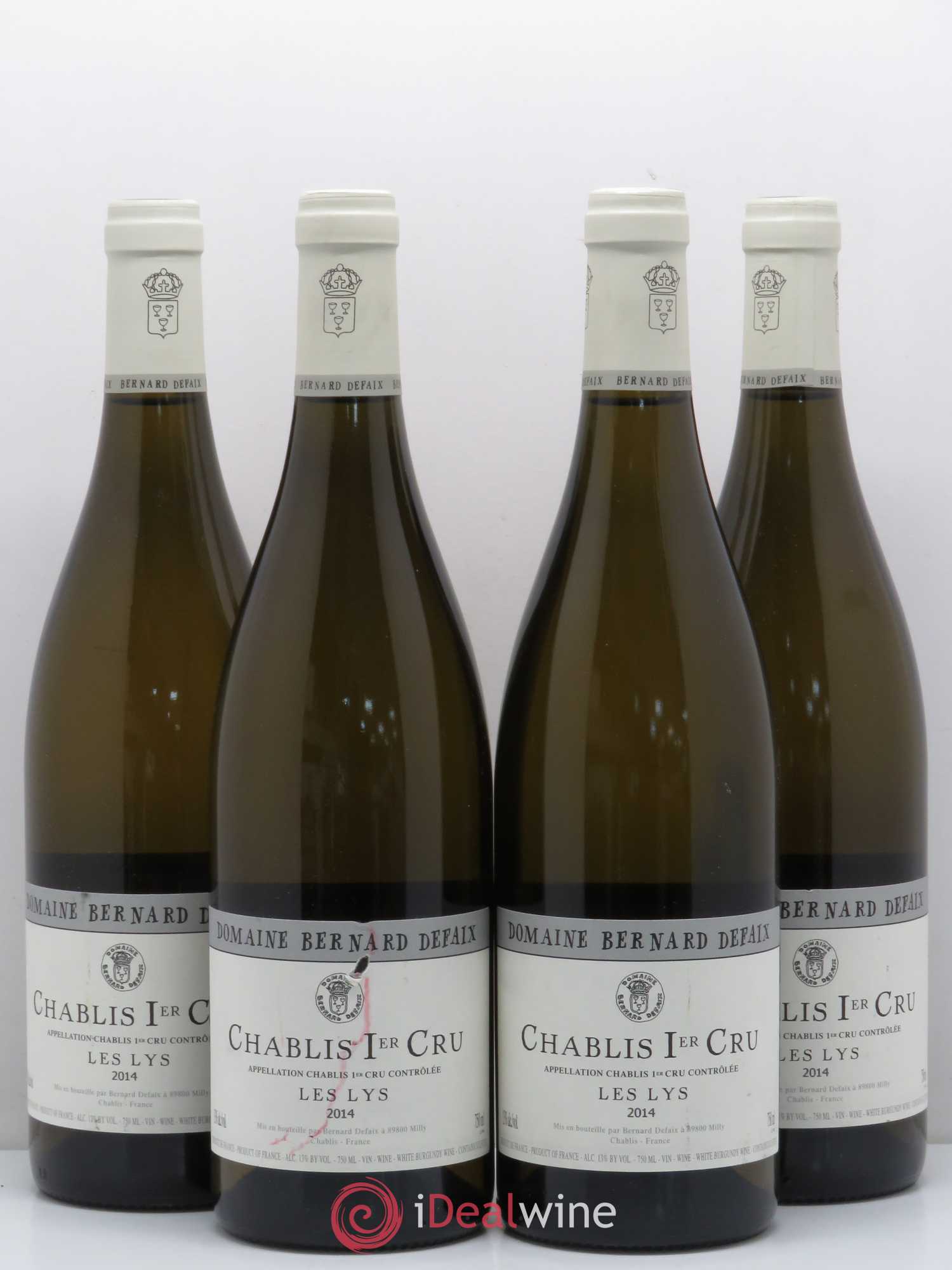 Chablis 1er Cru Les Lys B. Defaix 2014 - Posten von 4 Flaschen - 0