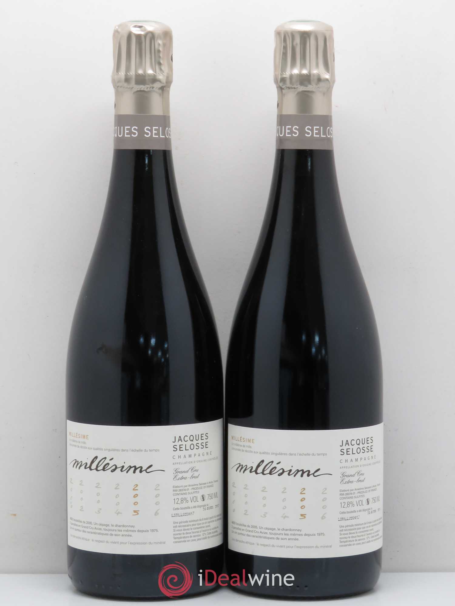 Champagne Selosse Extra Brut Grand Cru 2005 - Posten von 2 Flaschen - 0