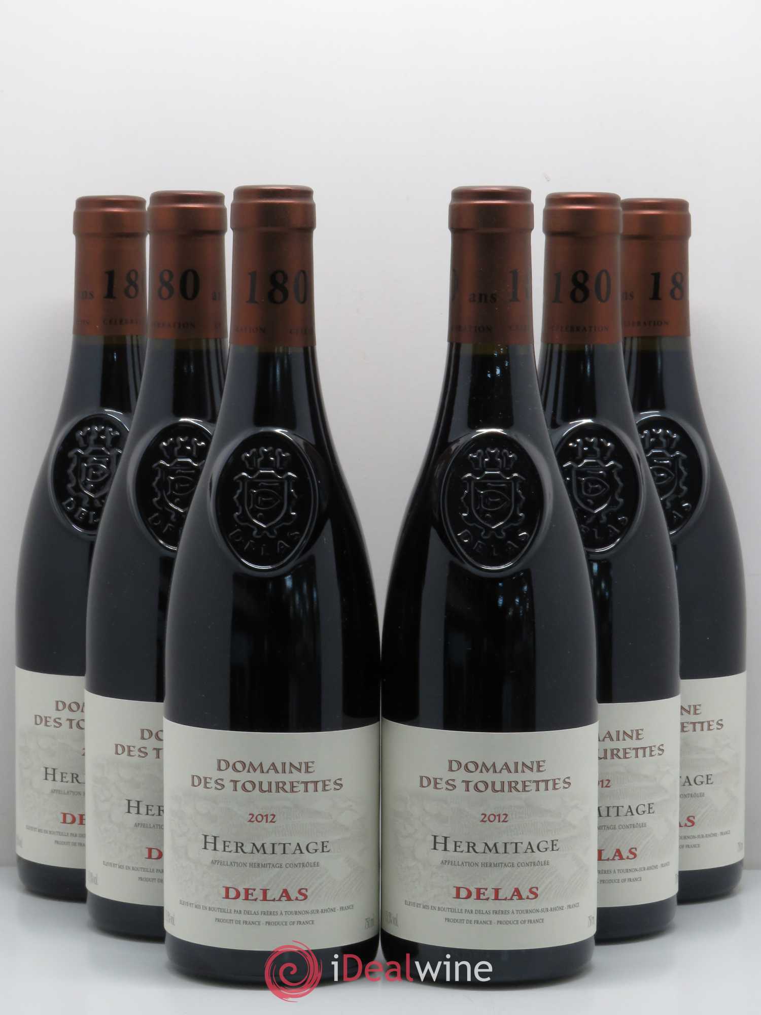 Hermitage Domaine des Tourettes Delas Frères 2012 - Lot de 6 bouteilles - 0