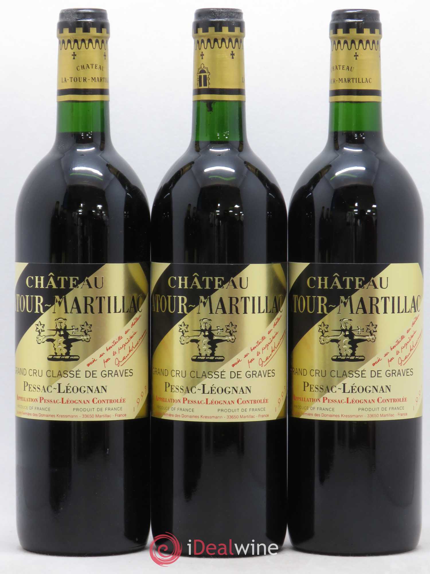Château Latour-Martillac Cru Classé de Graves 1995 - Lot de 12 bouteilles - 1