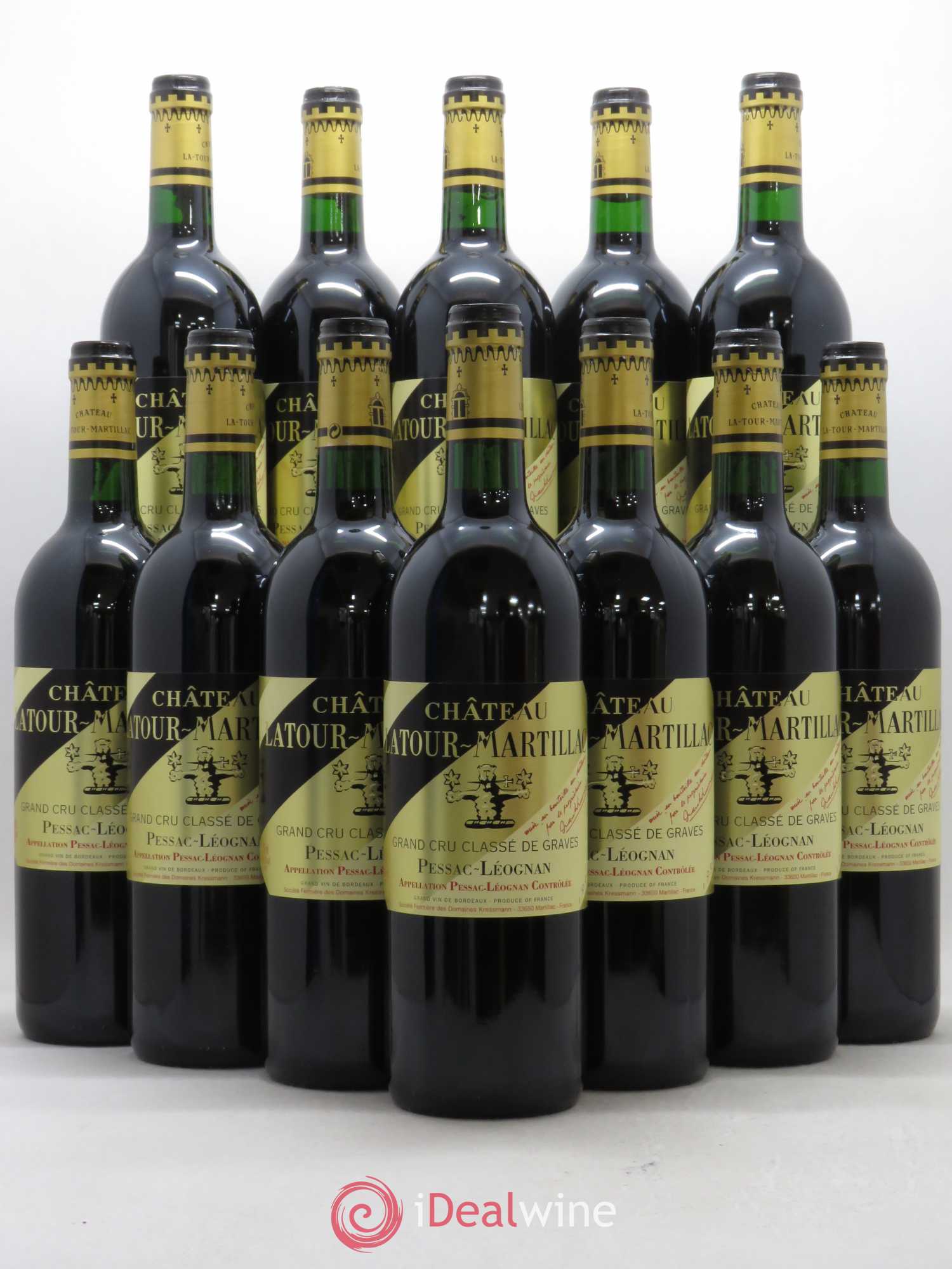Château Latour-Martillac Cru Classé de Graves 1998 - Lot de 12 bouteilles - 0