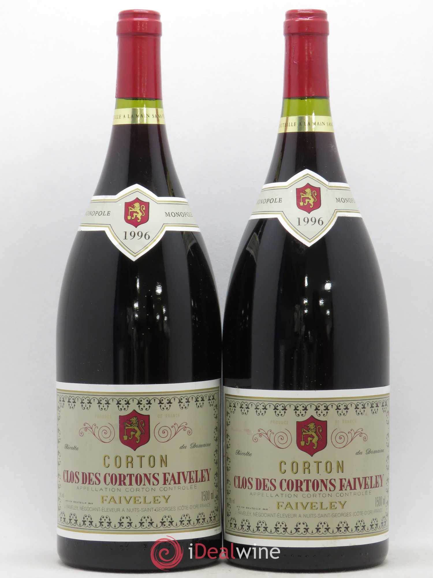 Corton Grand Cru Clos des Cortons Faiveley 1996 - Lot de 2 magnums - 0