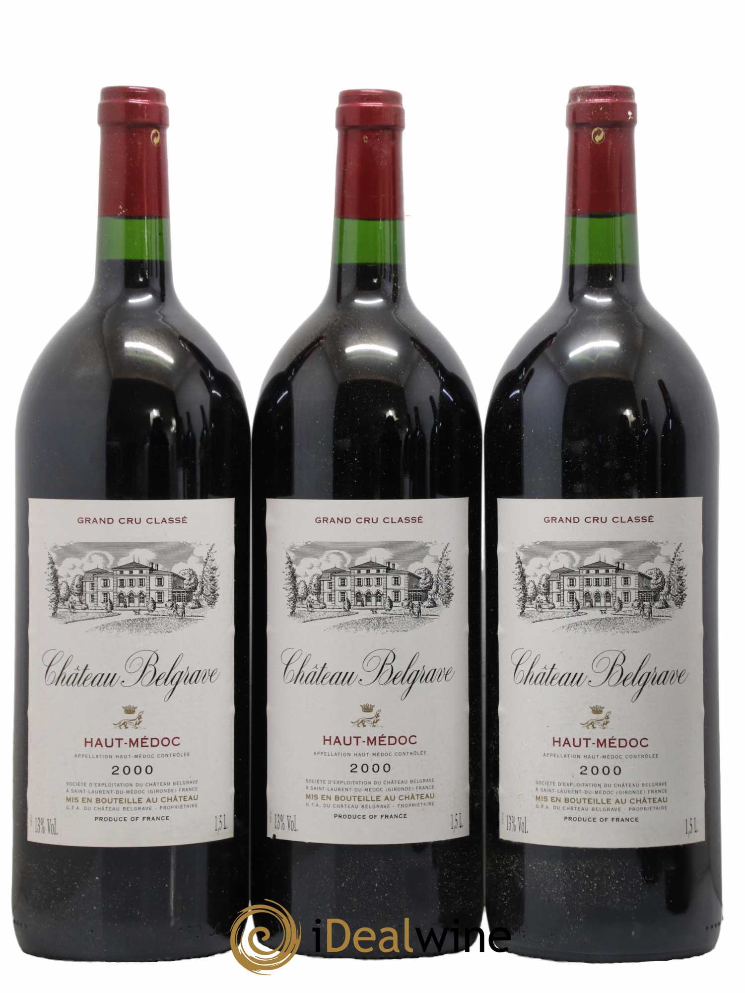 Château Belgrave 5ème Grand Cru Classé 2000 - Lot de 6 magnums - 1