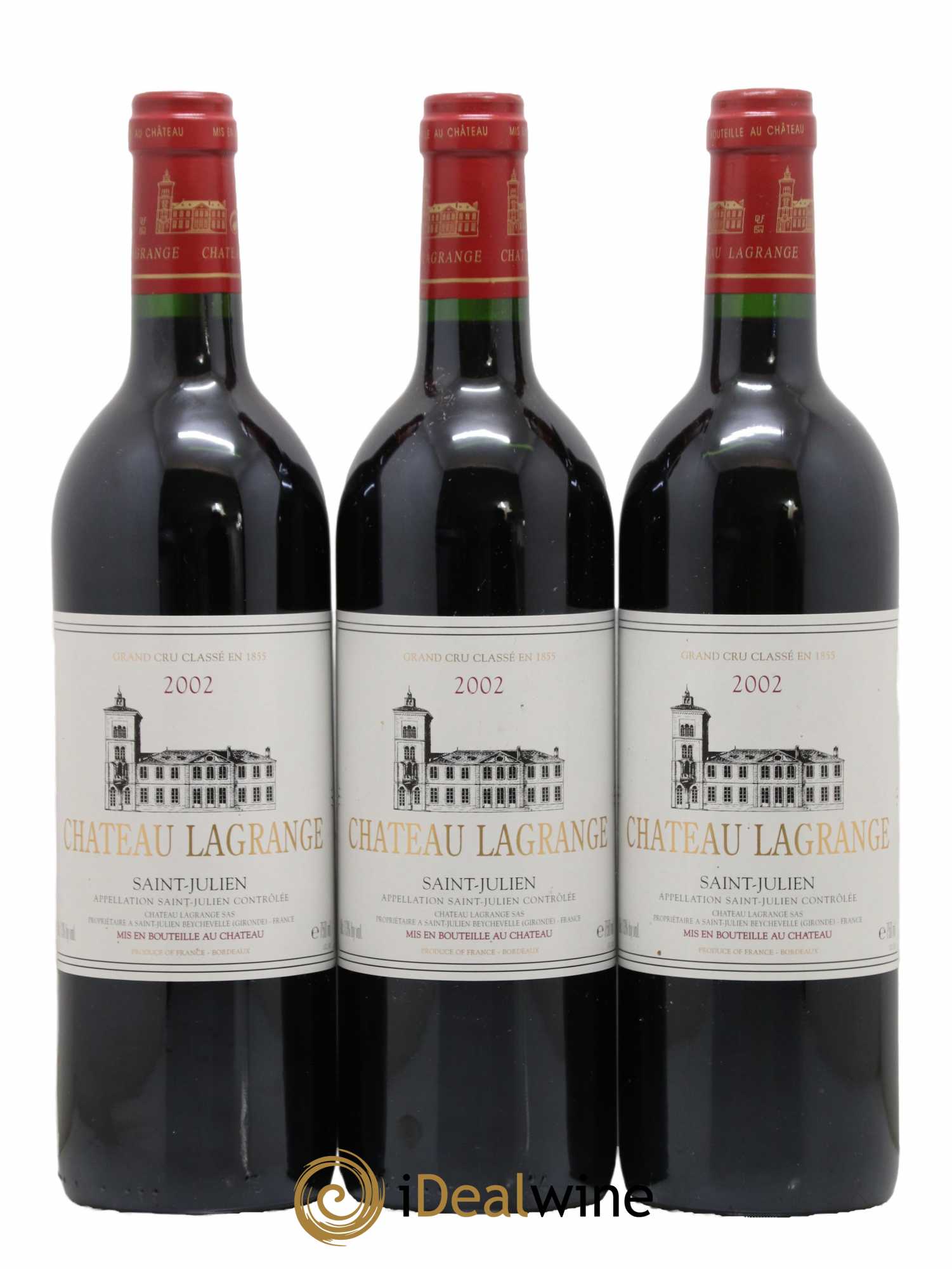 Château Lagrange 3ème Grand Cru Classé 2002 - Lot de 3 bouteilles - 0