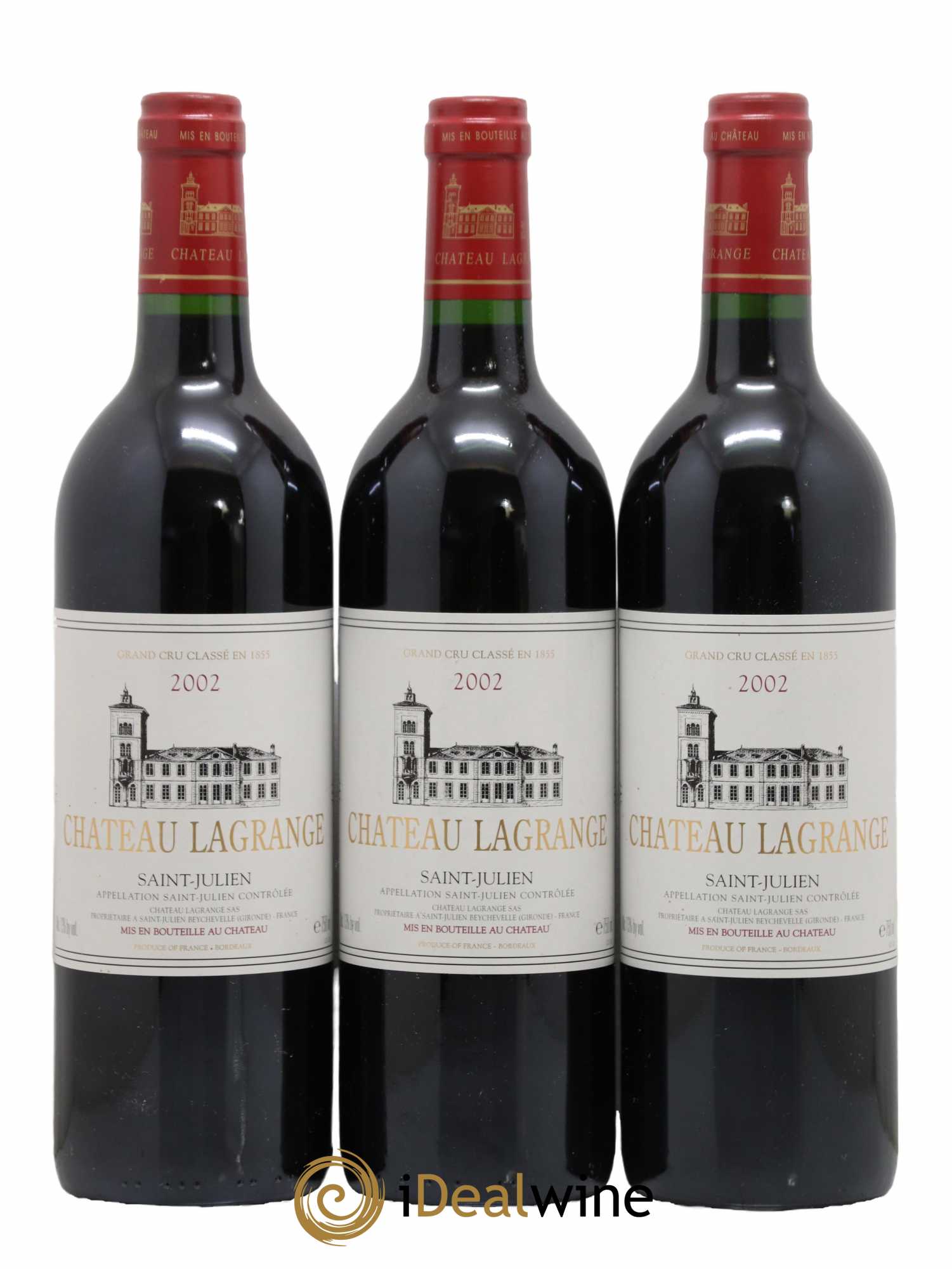 Château Lagrange 3ème Grand Cru Classé 2002 - Lot de 3 bouteilles - 0