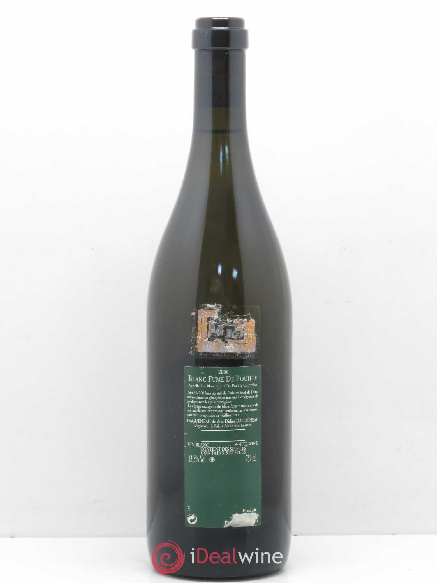 Vin de France (anciennement Pouilly-Fumé) Silex Dagueneau (Domaine Didier - Louis-Benjamin) 2006 - Lot de 1 bouteille - 1