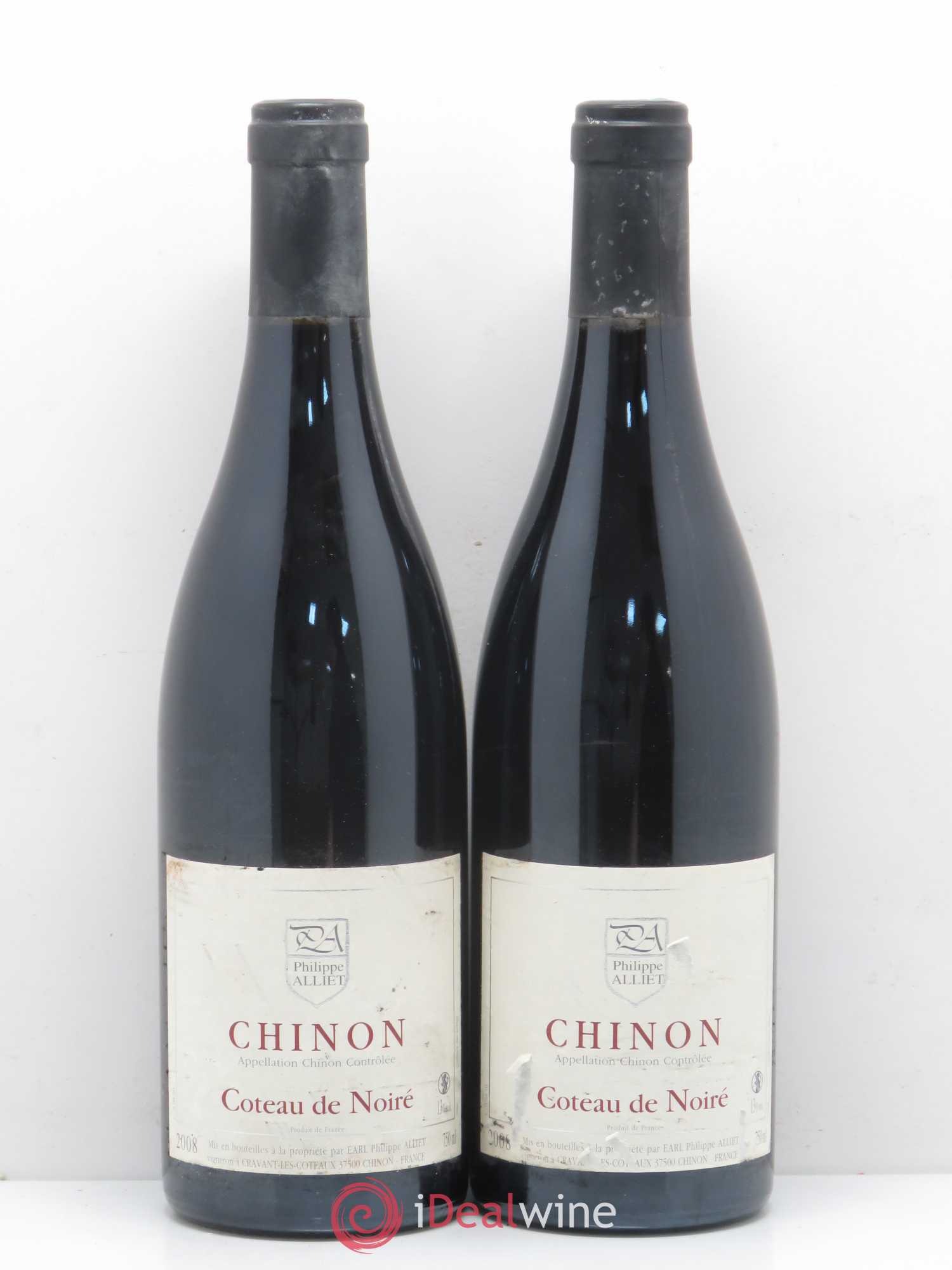 Chinon Coteau de Noiré Philippe Alliet 2008 - Lot de 2 bouteilles - 0