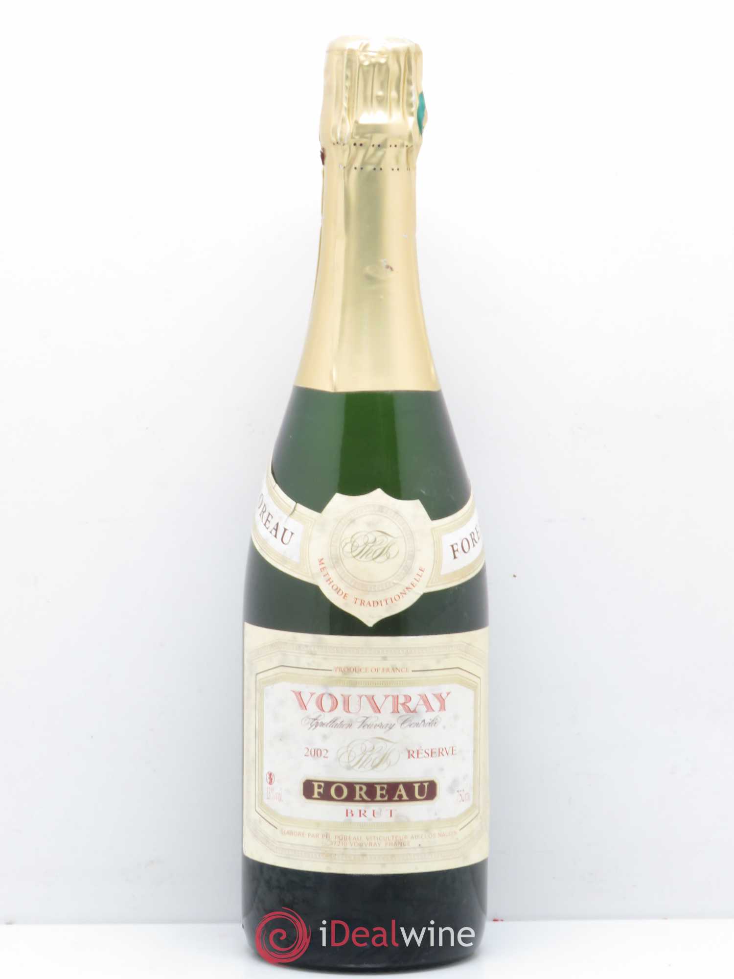 Vouvray Méthode Traditionnelle Brut Reserve Clos Naudin - Philippe Foreau 2002 - Lot de 1 bouteille - 0