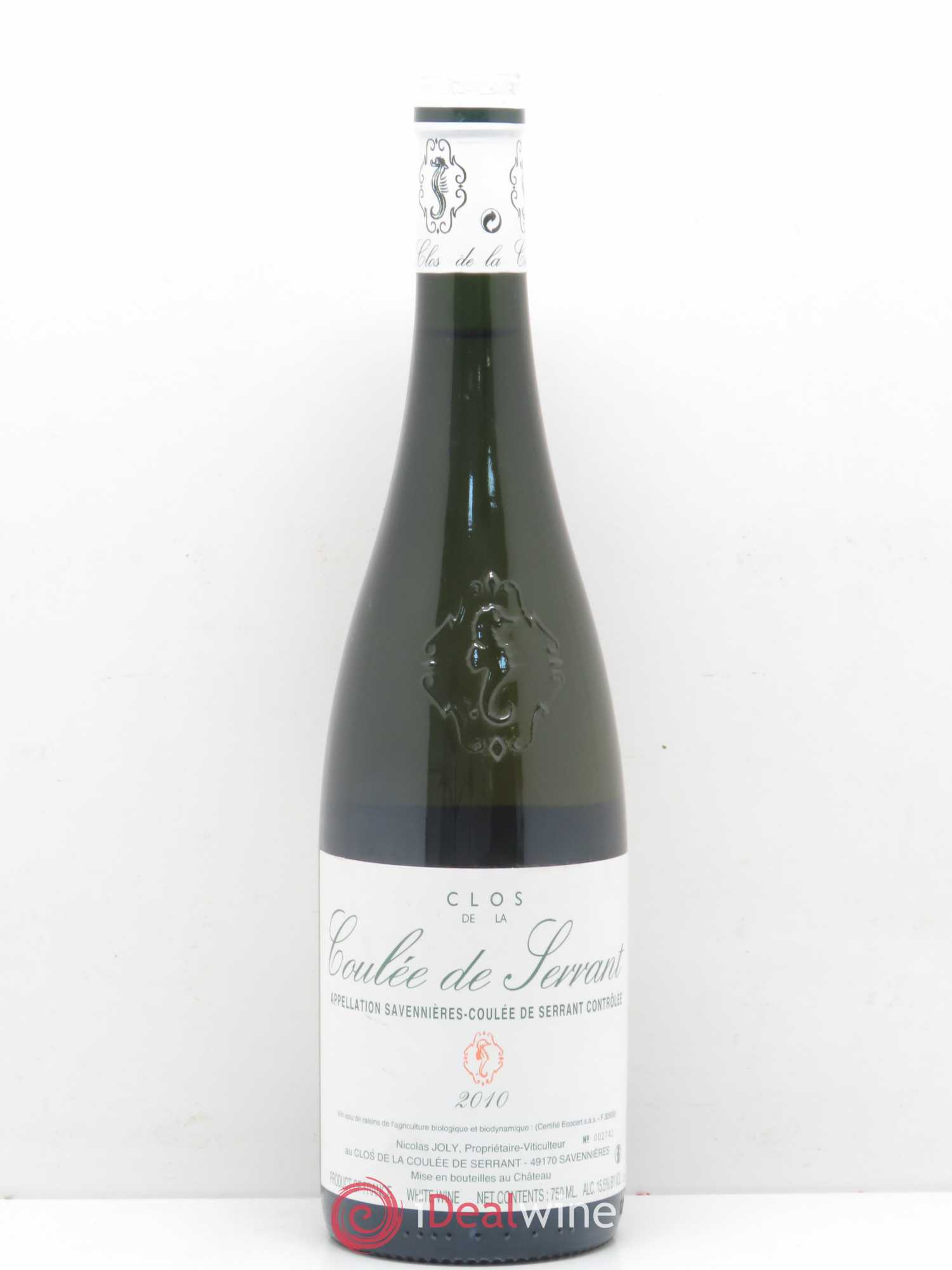 Savennières Clos de la Coulée de Serrant Vignobles de la Coulée de Serrant - Nicolas Joly 2010 - Lot de 1 bouteille - 0