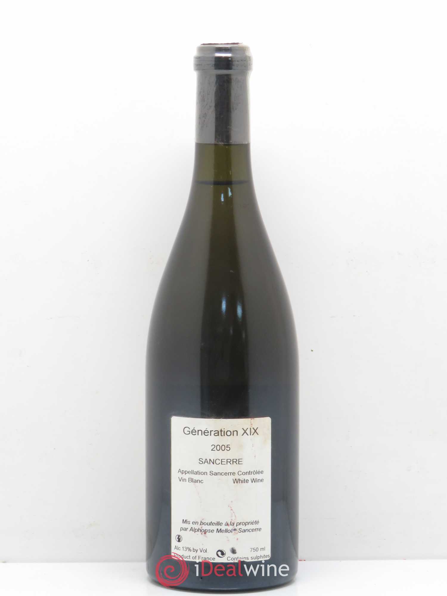 Sancerre Génération XIX Alphonse Mellot 2005 - Lot de 1 bouteille - 1