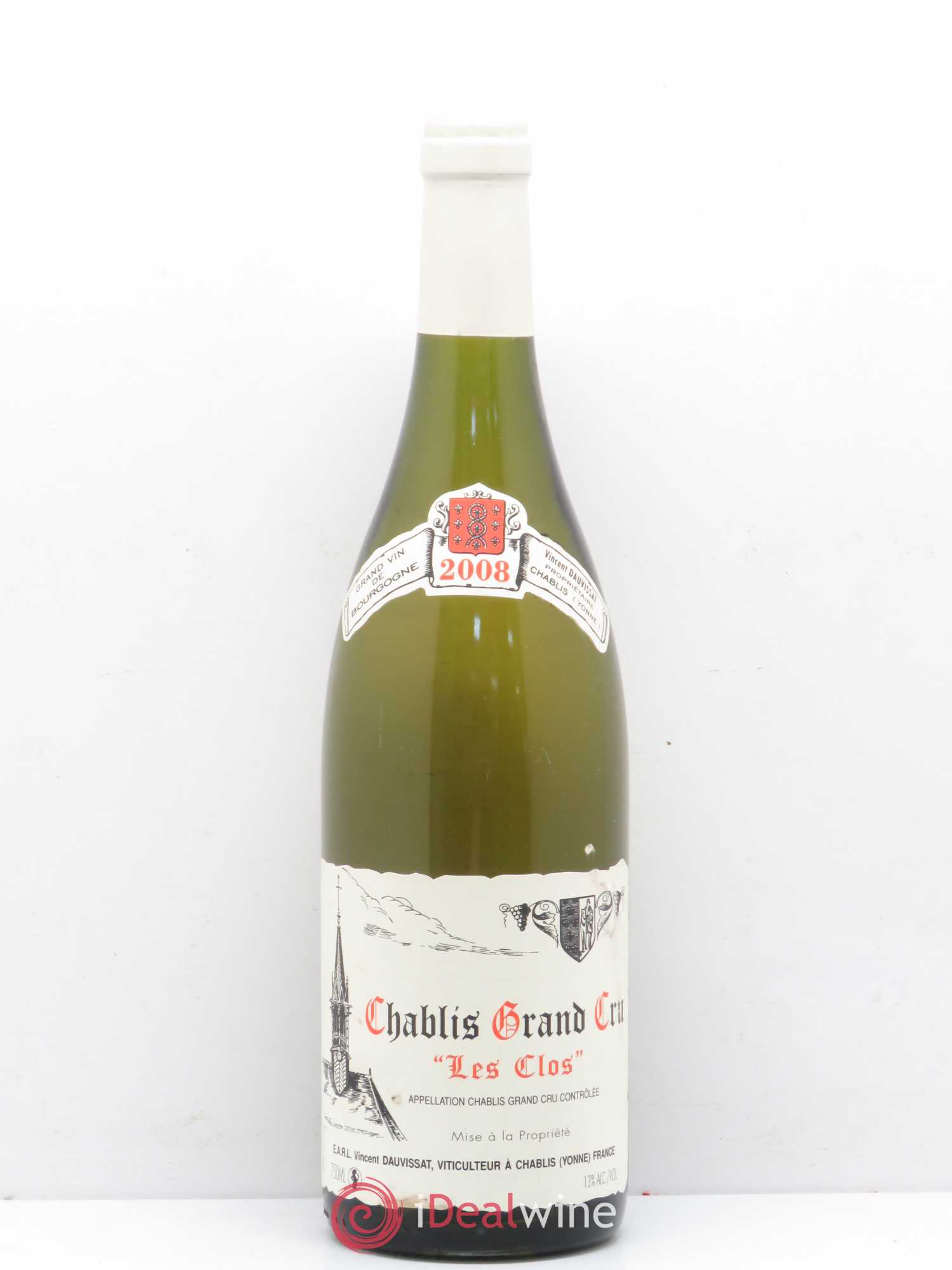 Chablis Grand Cru Les Clos Vincent Dauvissat (Domaine) 2008 - Lot de 1 bouteille - 0