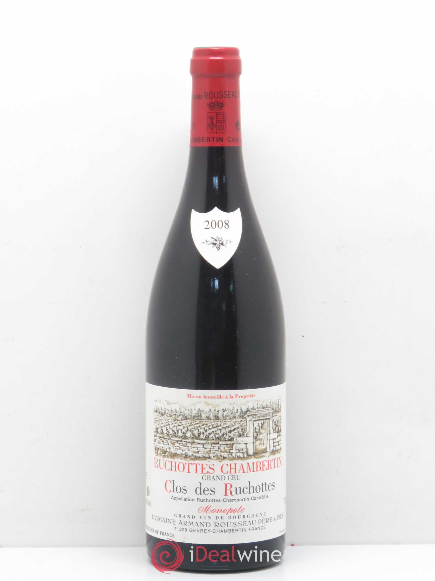 Ruchottes-Chambertin Grand Cru Clos des Ruchottes Armand Rousseau (Domaine) 2008 - Lot de 1 bouteille - 0