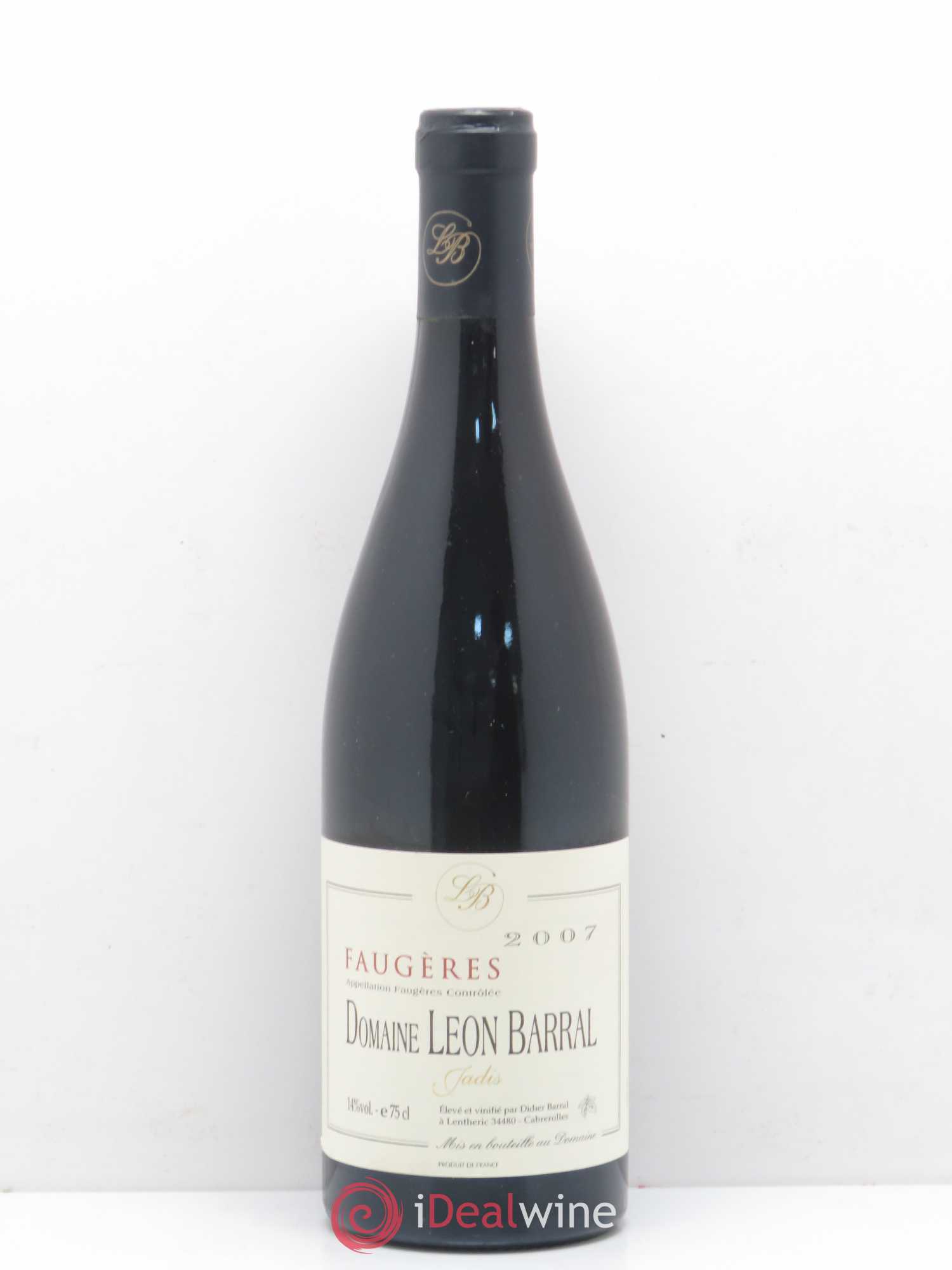 Faugères Jadis Domaine Léon Barral 2007 - Lot de 1 bouteille - 0