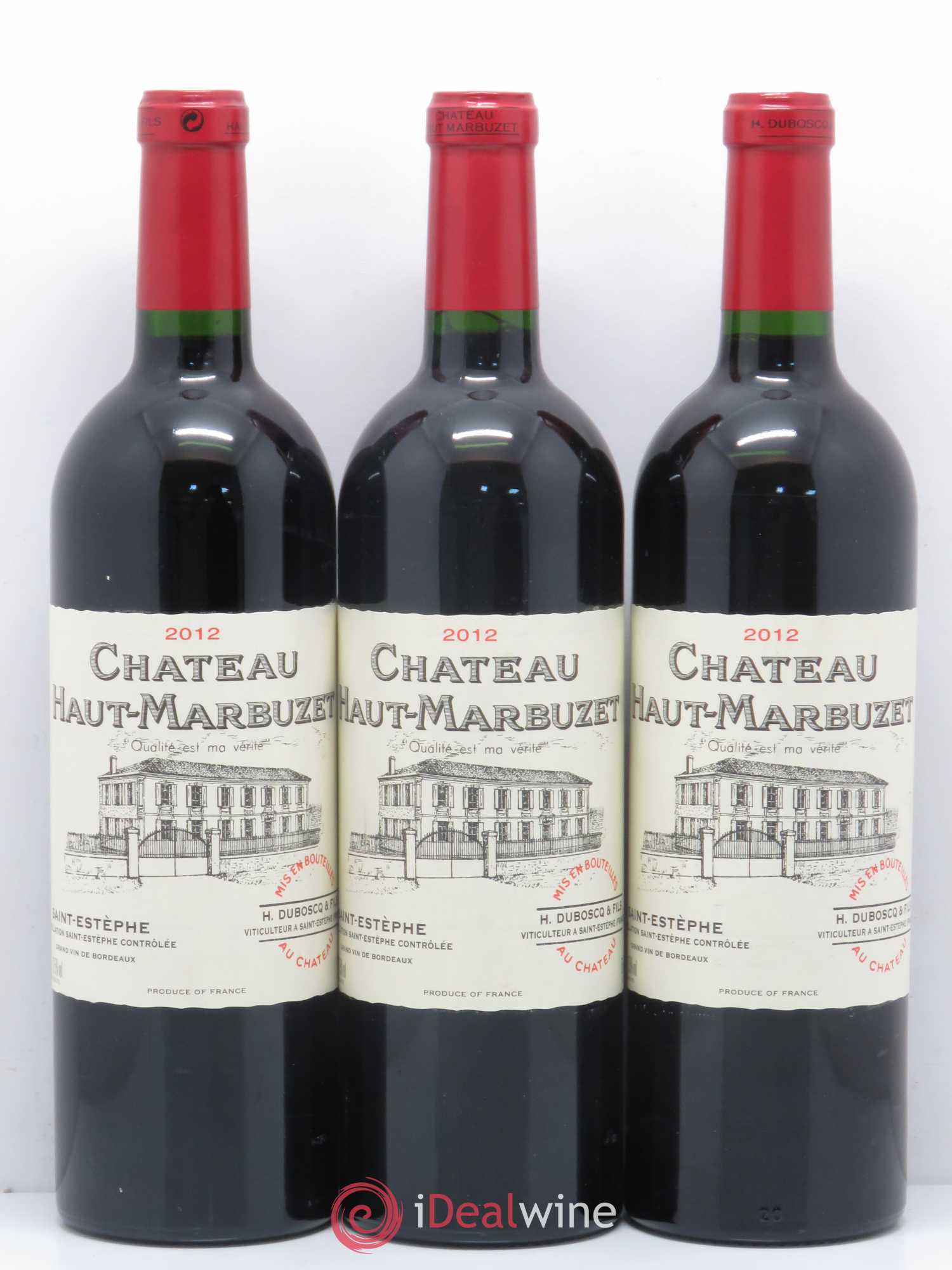 Château Haut Marbuzet 2012 - Lot de 3 bouteilles - 0