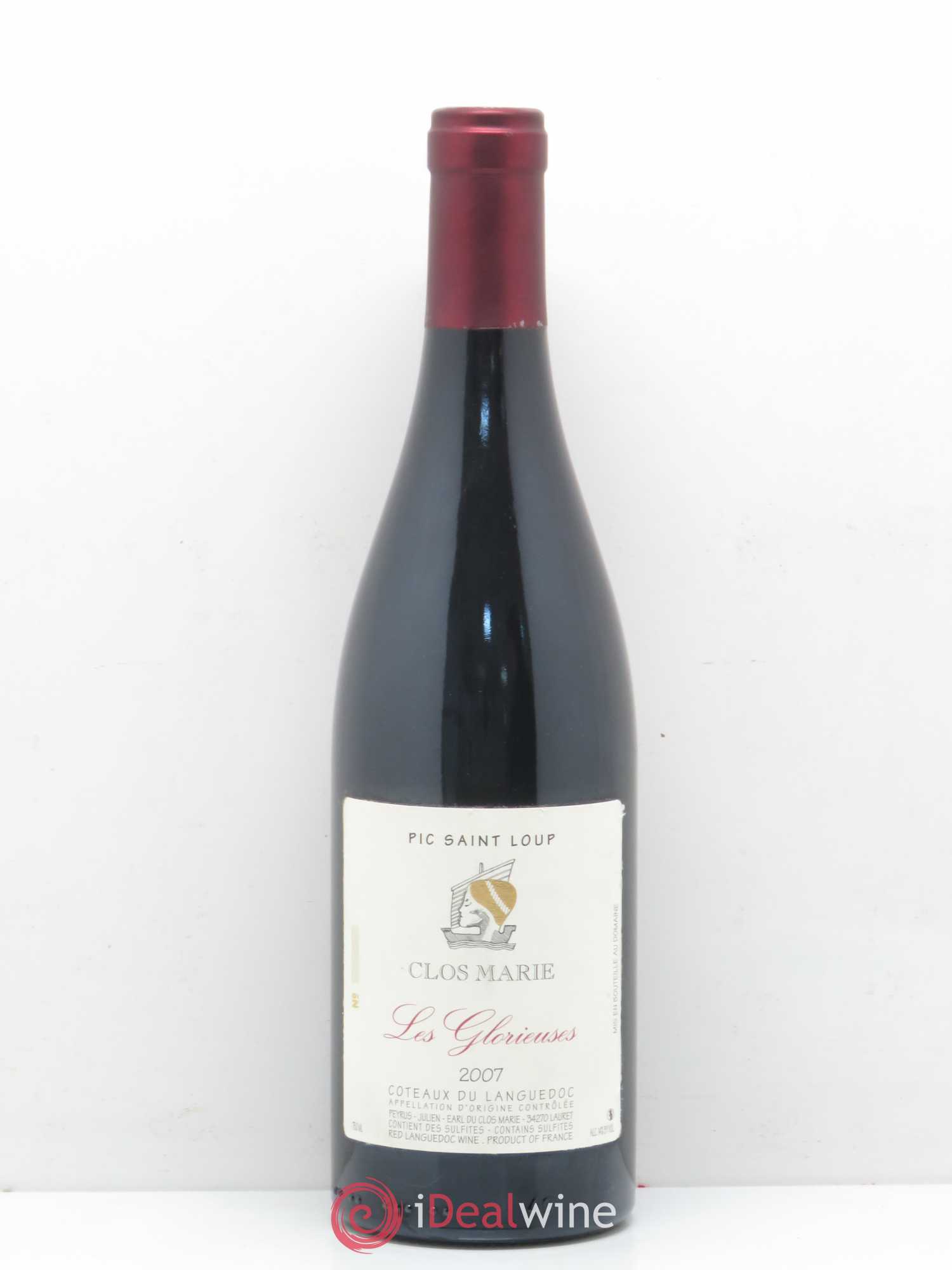 Pic Saint-Loup Clos Marie Les Glorieuses Christophe Peyrus et Françoise Julien 2007 - Lot de 1 bouteille - 0
