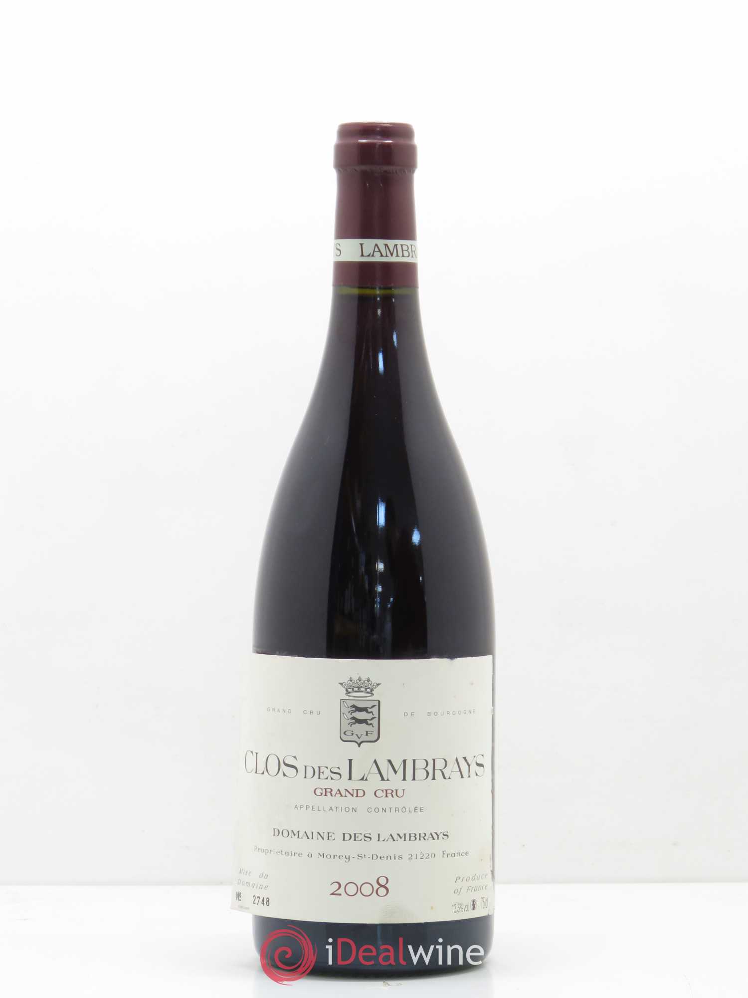 Clos des Lambrays Grand Cru Domaine des Lambrays 2008 - Lot de 1 bouteille - 0