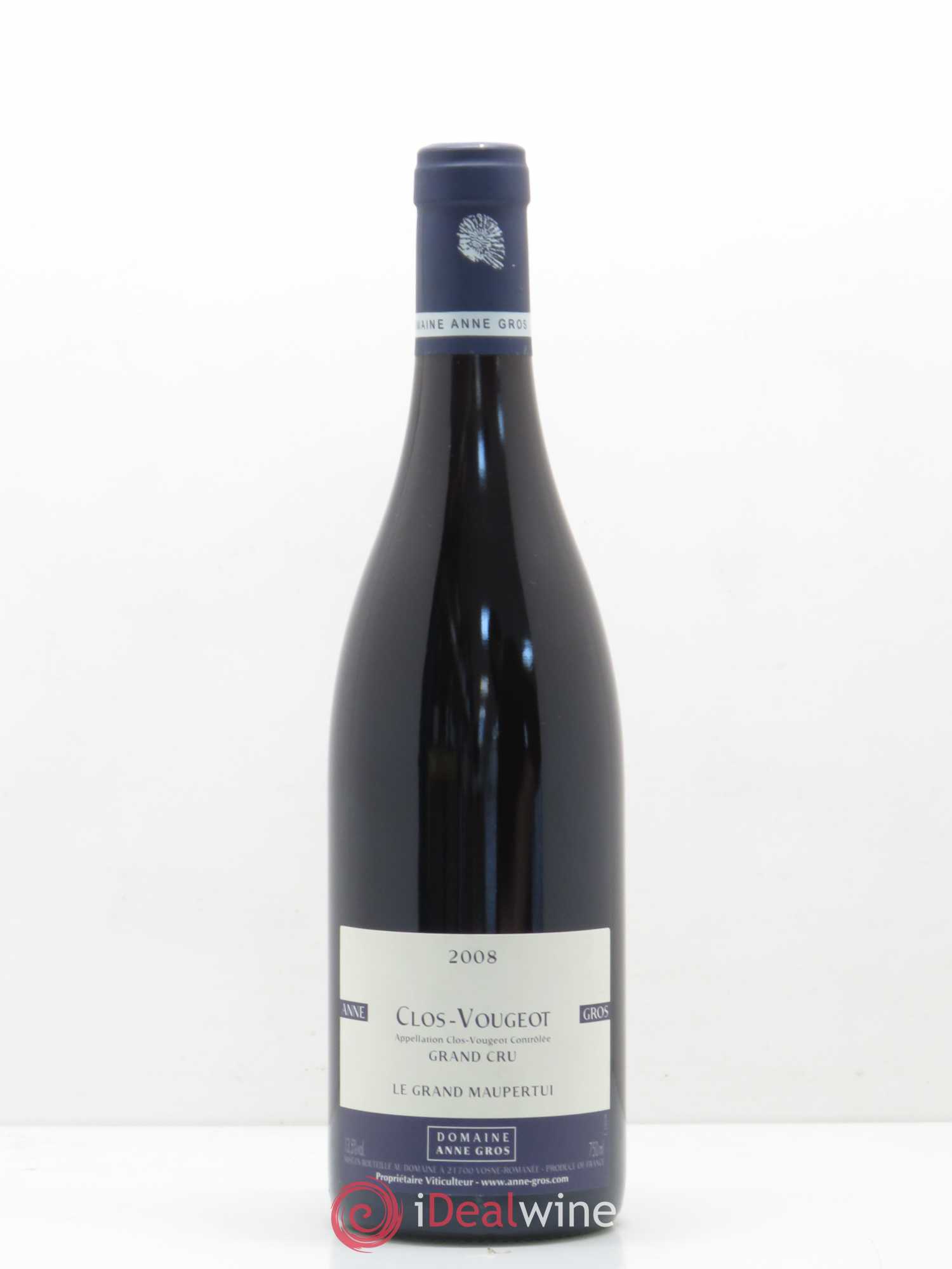 Clos de Vougeot Grand Cru Le Grand Maupertui Anne Gros 2008 - Lot de 1 bouteille - 0