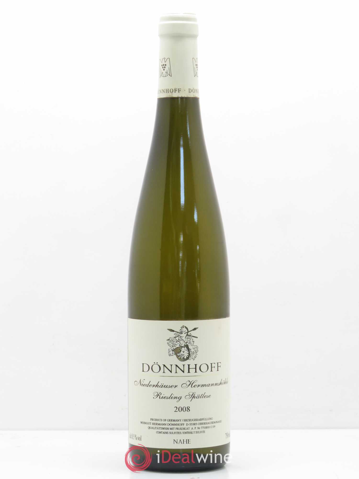 Riesling Spätlese Weingut Dönnhoff Nierderhäuser Hermannshöhle 2008 - Posten von 1 Flasche - 0