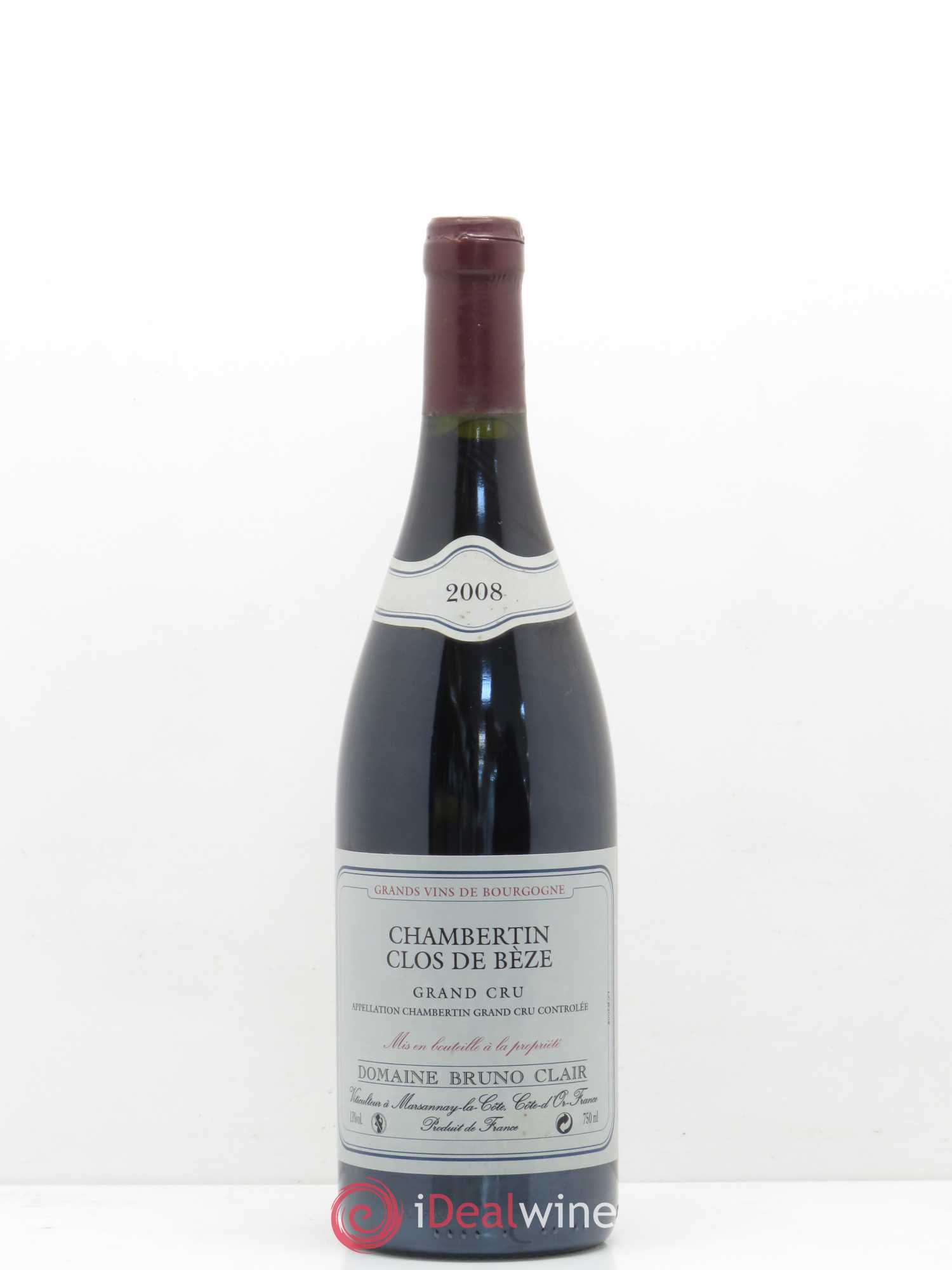 Chambertin Clos de Bèze Grand Cru Bruno Clair (Domaine) 2008 - Lot de 1 bouteille - 0