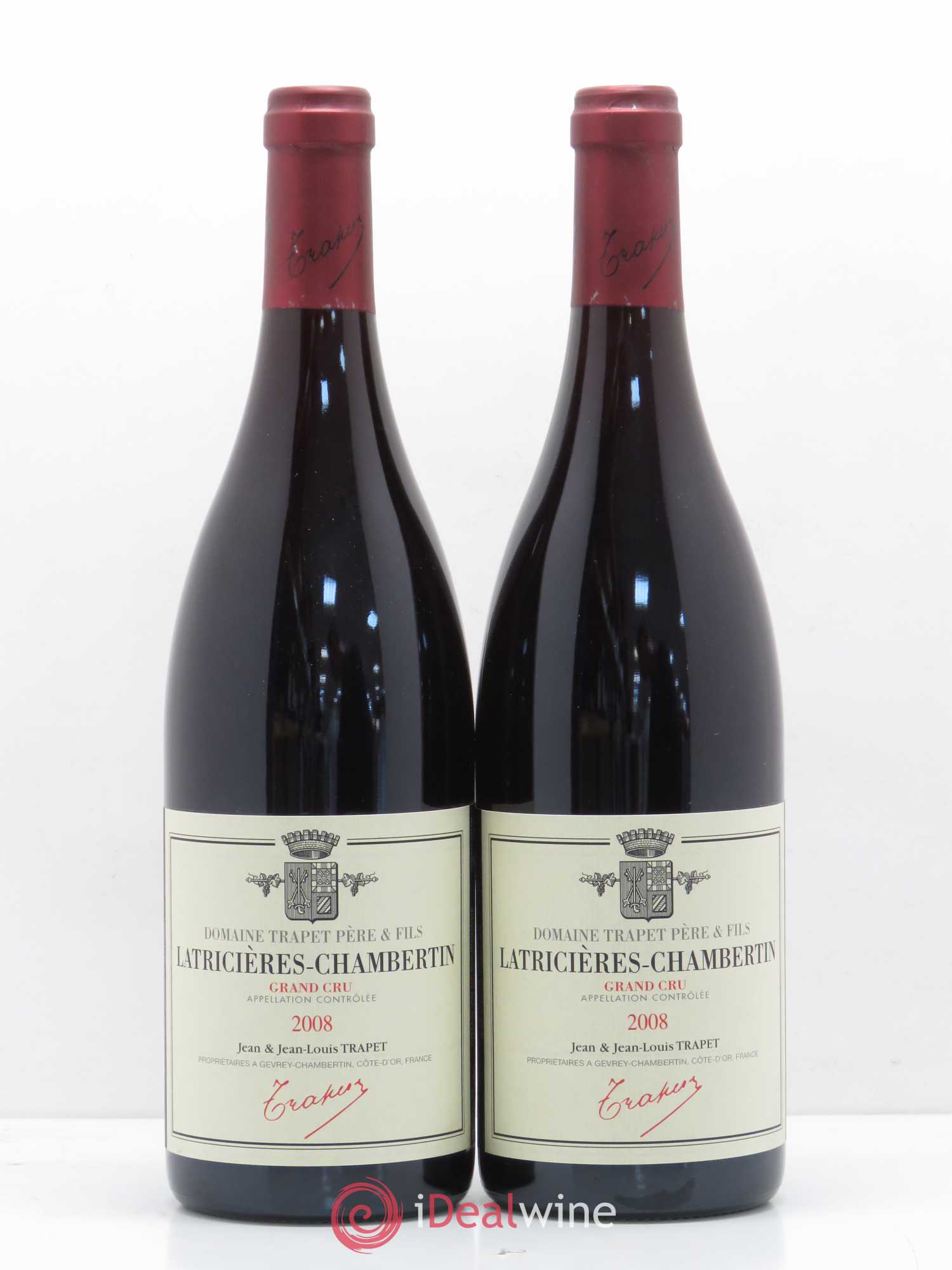 Latricières-Chambertin Grand Cru Domaine Trapet 2008 - Lot de 2 bouteilles - 0