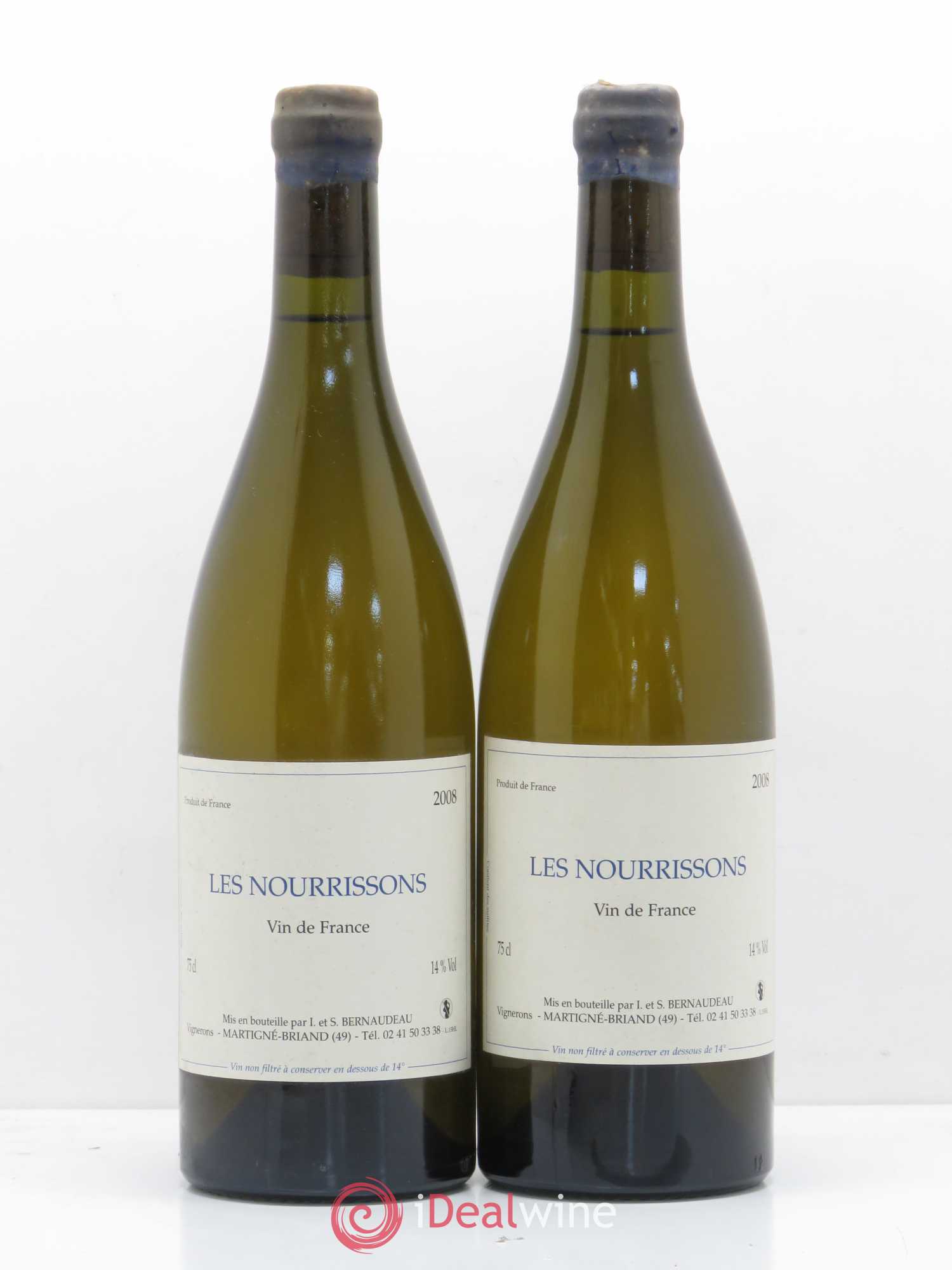 Vin de France Les Nourrissons Stéphane Bernaudeau 2008 - Lot de 2 bouteilles - 0