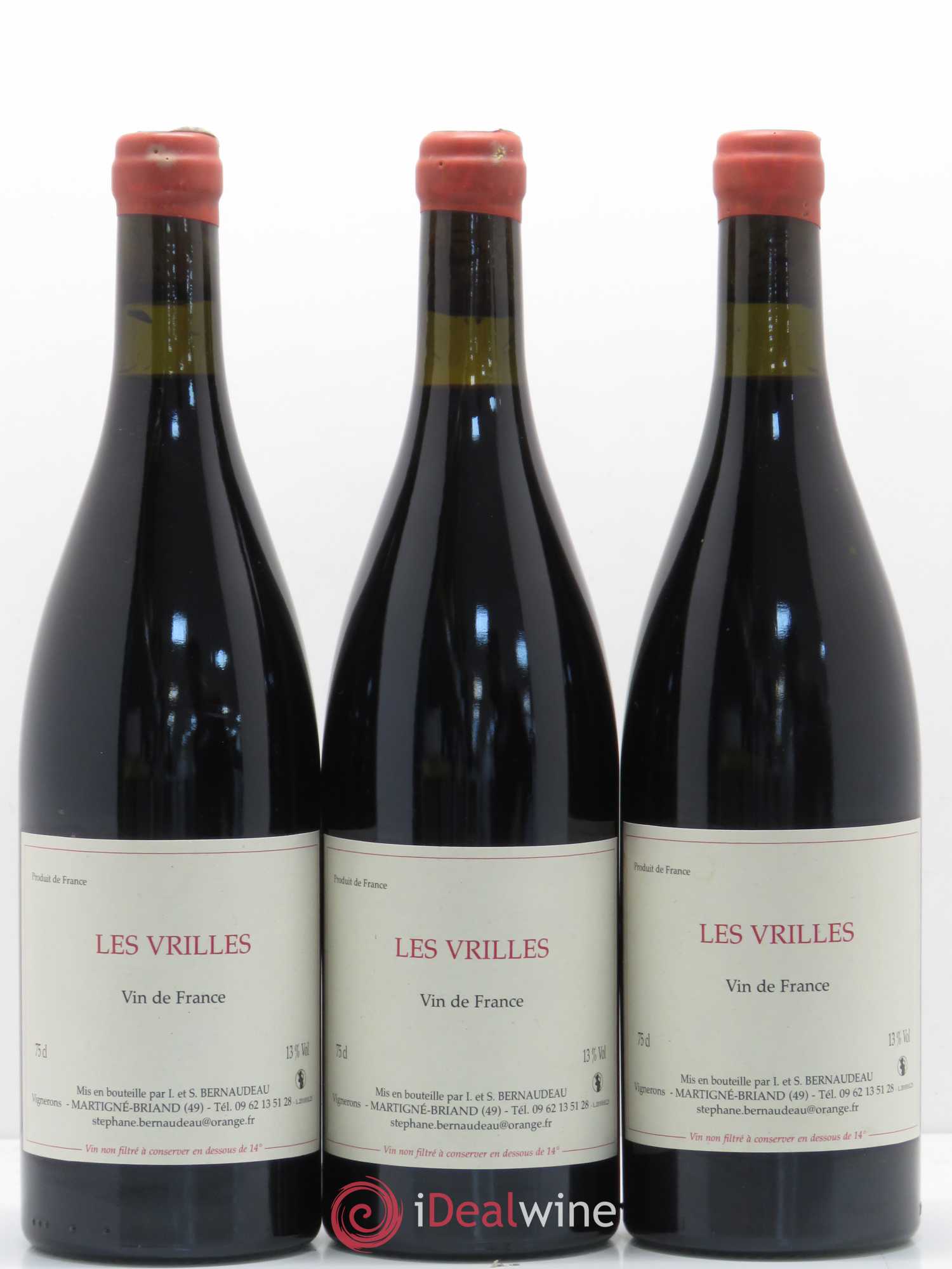 Vin de France Les Vrilles Stéphane Bernaudeau (Domaine) 2010 - Lot de 3 bouteilles - 0