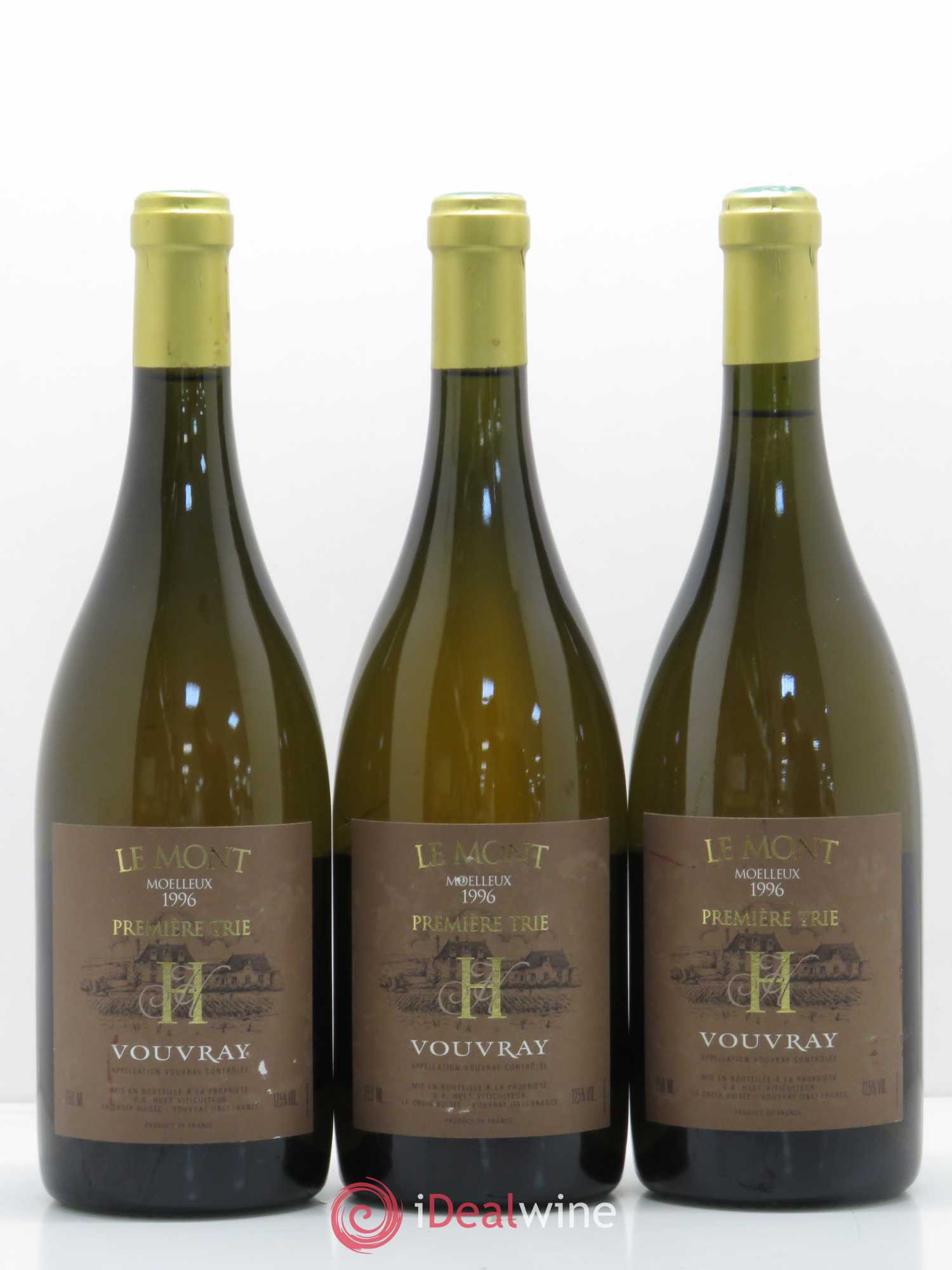 Vouvray Le Mont Moelleux 1ère Trie Domaine Huet 1996 - Lotto di 3 bottiglie - 0